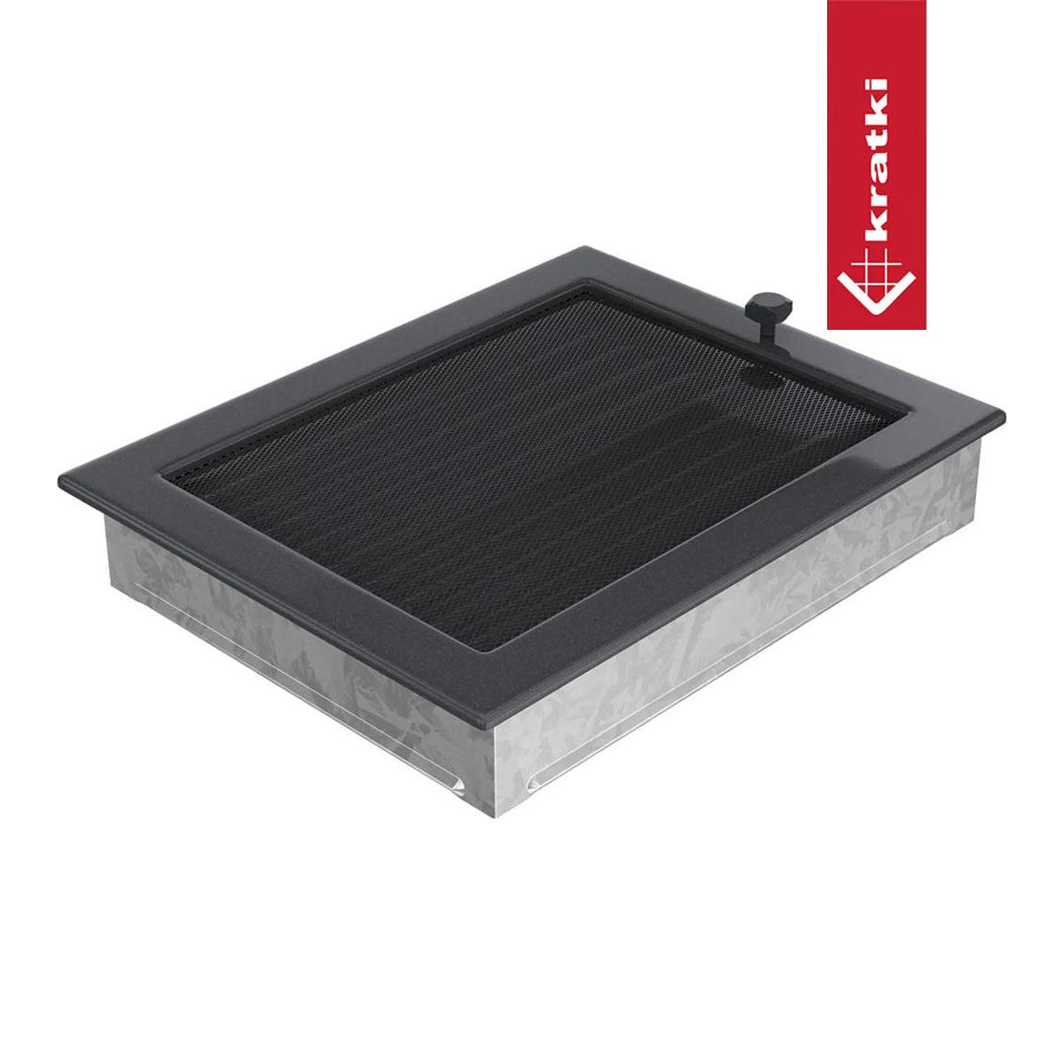 Kratki Warmluftgitter rechteckig - Größe: 22 x 30 cm - Farbe: graphit