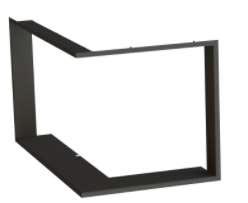 4 - seitiger Einbaurahmen - schwarz 80mm (mit Winkel)