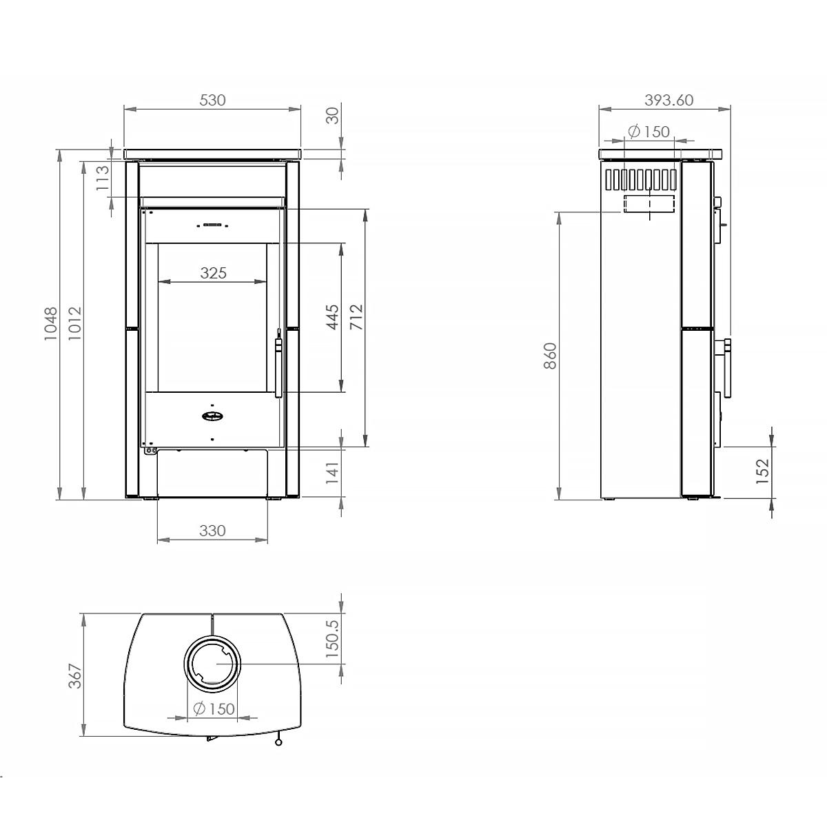 Kaminofen Fireplace Elite Budapest 6 kW - Verkleidung: Speckstein