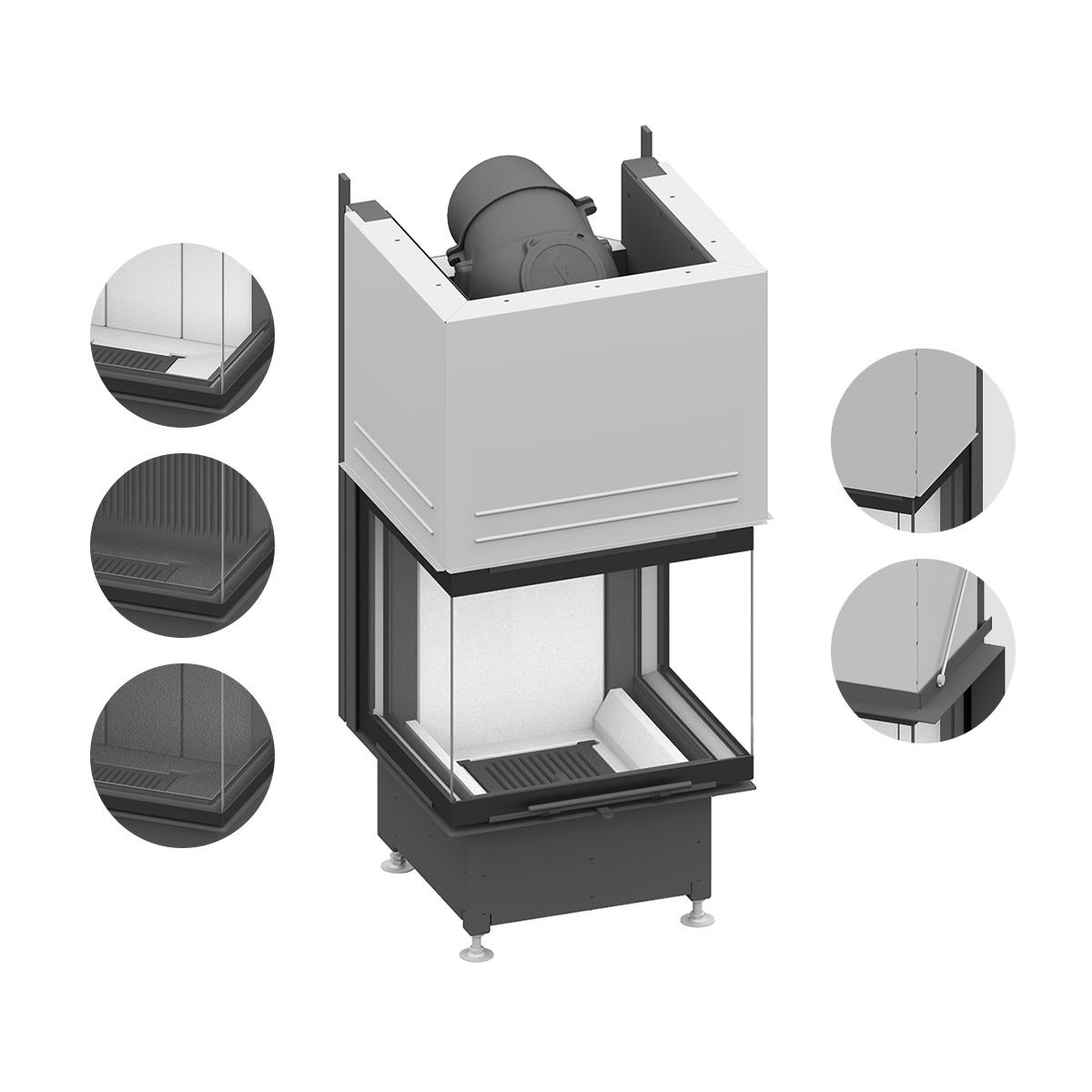 Kamineinsatz Schmid Ekko U 55(45) h mit 9 kW