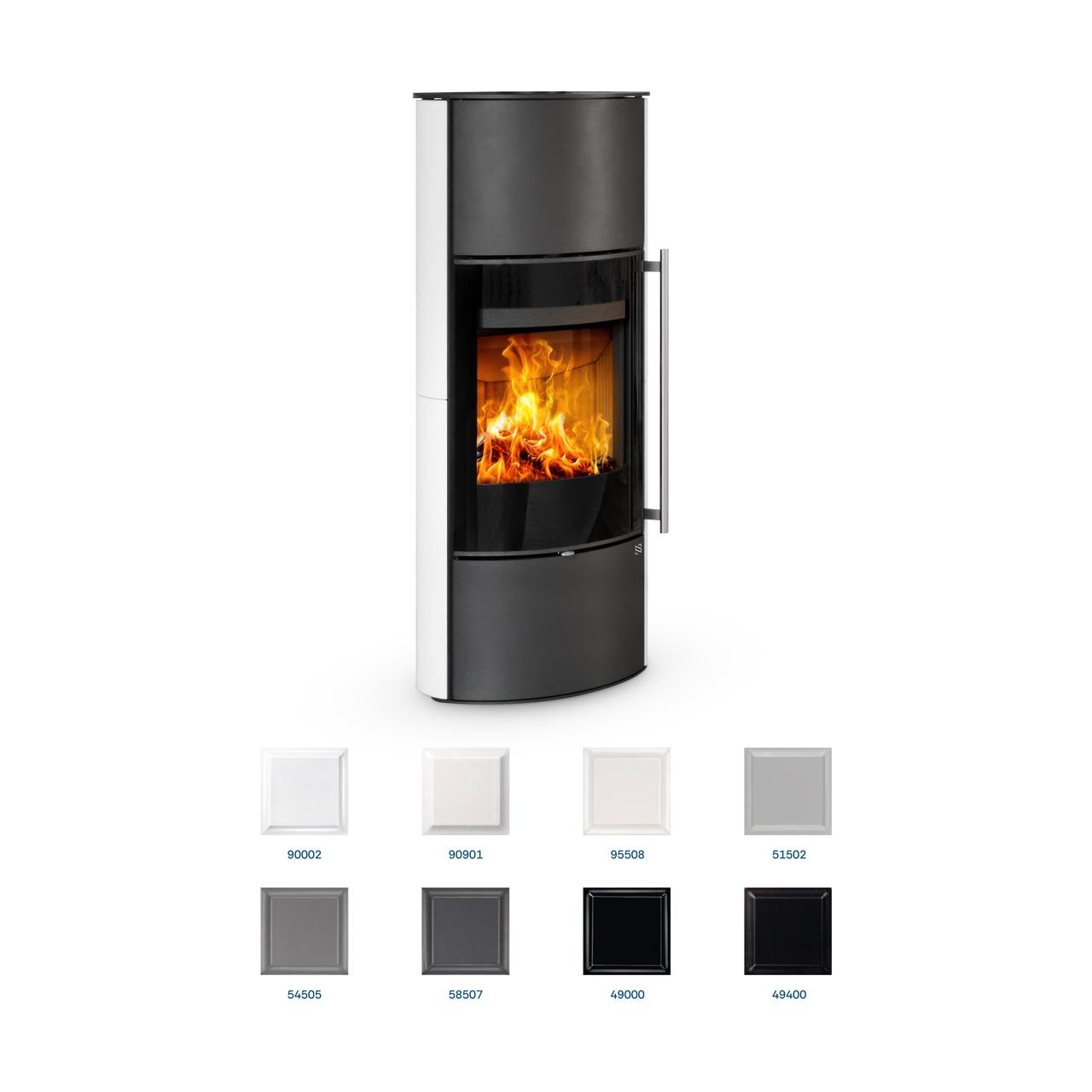 Kaminofen Nordenger Heidal H 10 Keramik 6,3 kW - Ausführung: Keramik 49400, Schwarz matt