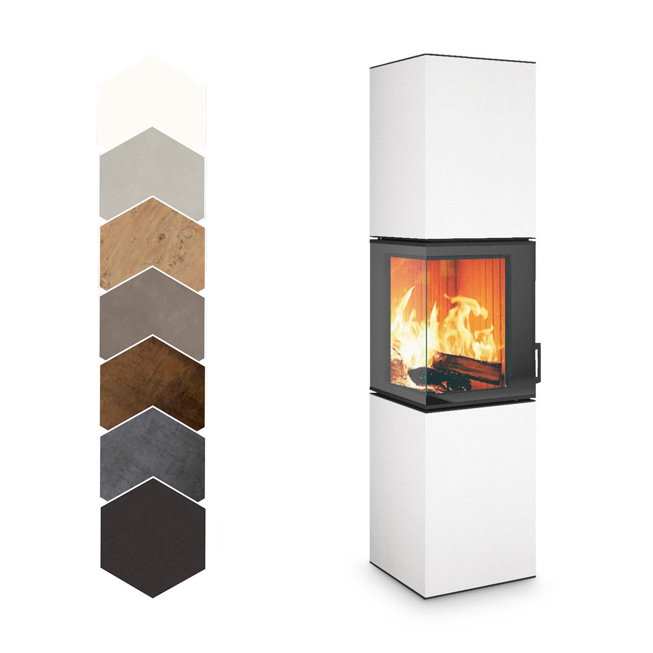 Kaminofen Neocube S10XL 5,4 kW - Oberteil: Arctic White - Unterteil: Arctic White
