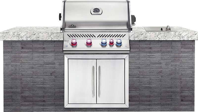 Gasgrill Einbaugrillaufsatz Napoleon BIPRO 500 OASIS