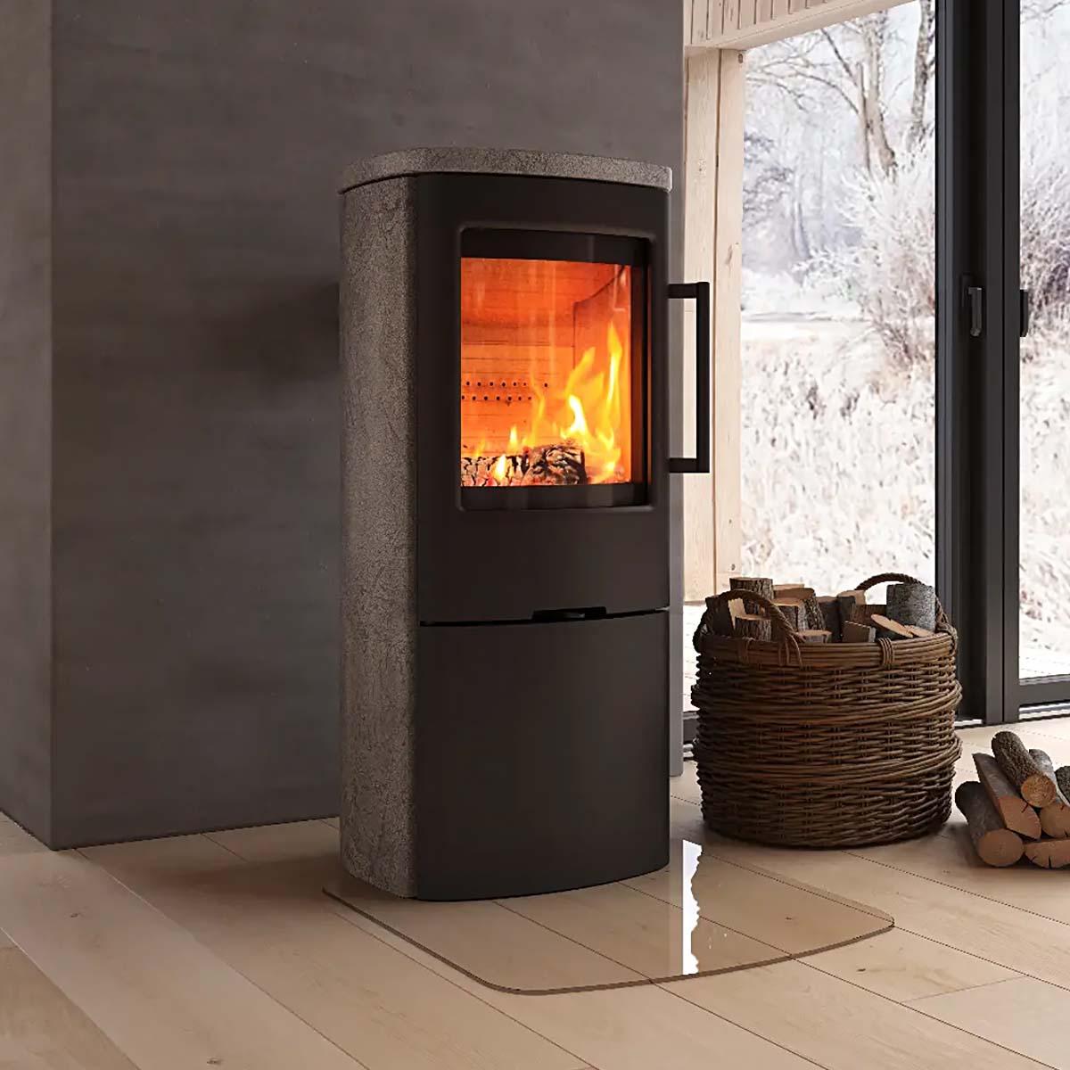 Kaminofen Termatech TT44H mit 4,8 kW - Ausführung: TT44H, Speckstein, ohne Seitenscheiben