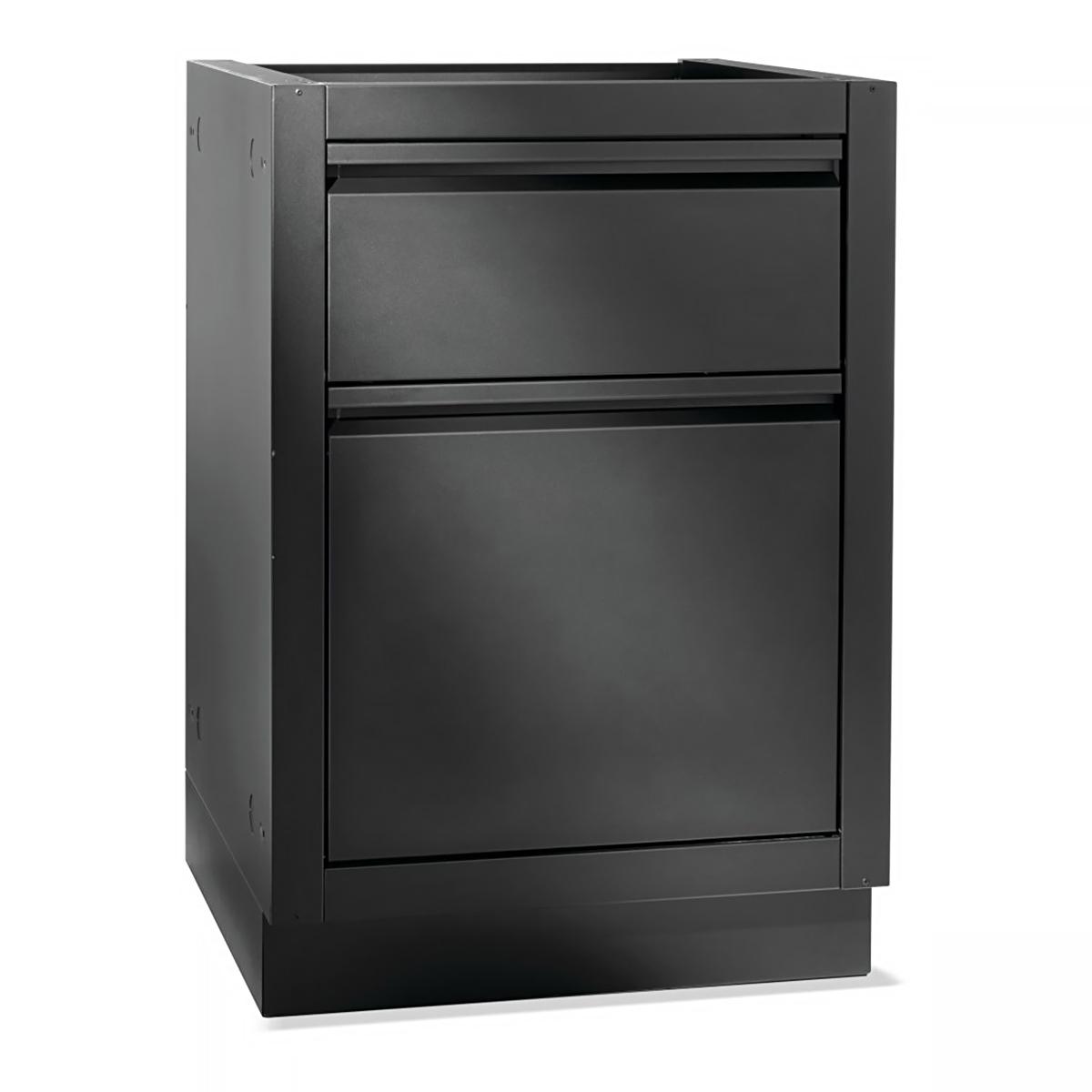 Outdoorküche Napoleon Oasis Mülleimerschrank mit Küchenrollenhalter mattschwarz