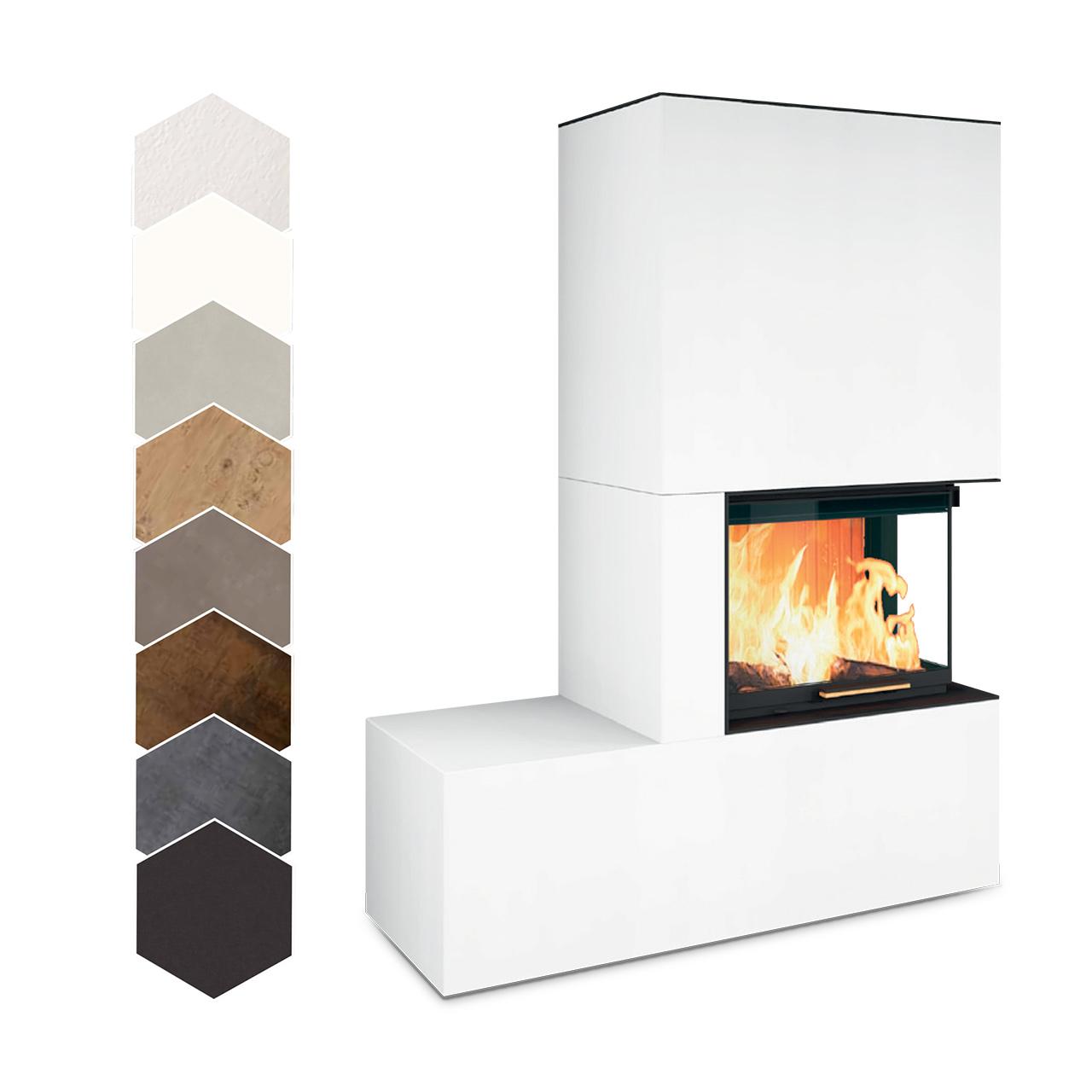 Kaminbausatz Neocube C13, wählbare Keramikverkleidung 7,8 kW