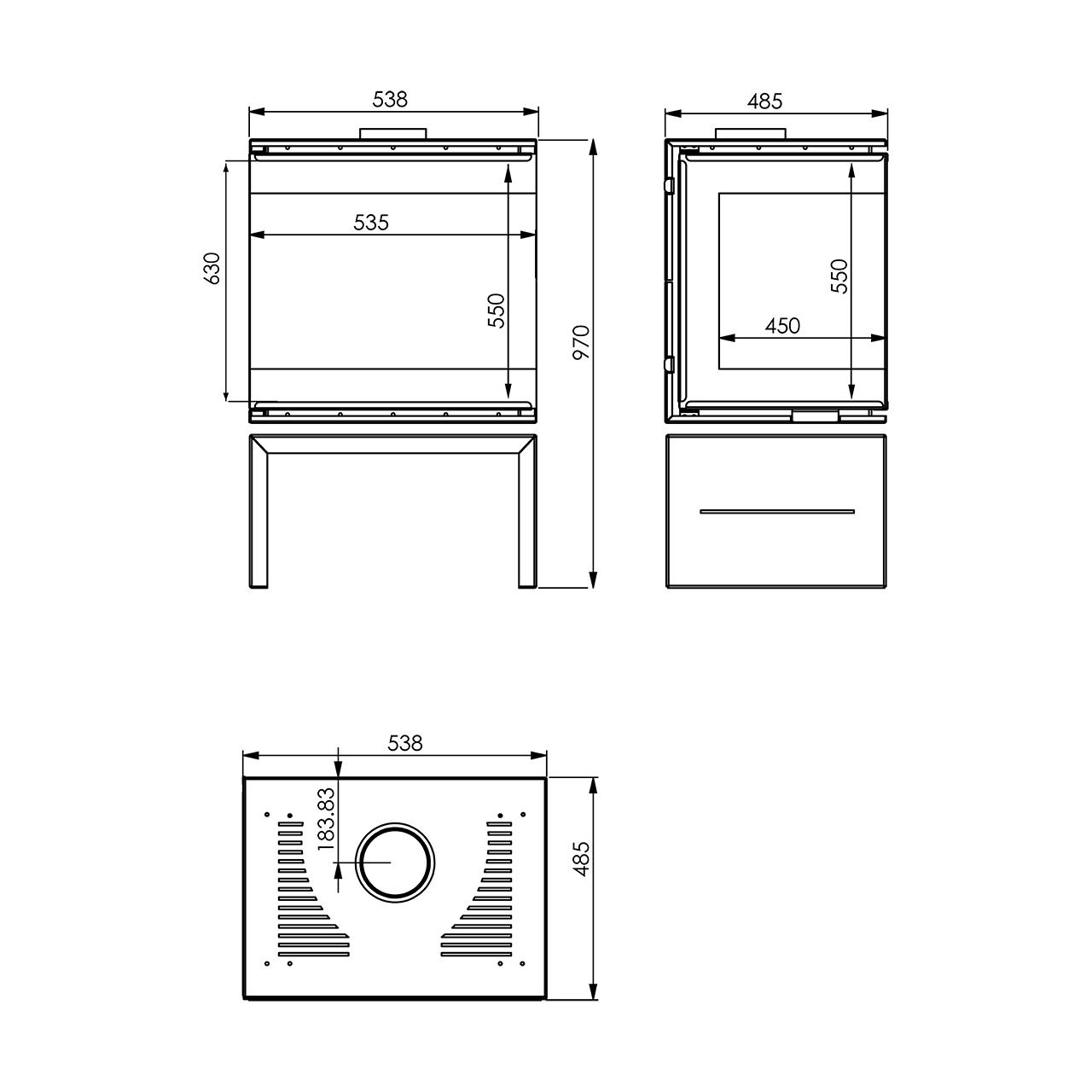 B-Ware - Kaminofen A.Caminetti Scandinavian 50, 7 kW