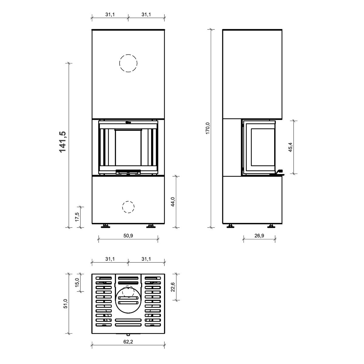 Kaminofen Neocube P10 Steel Edition mit 7,9 kW