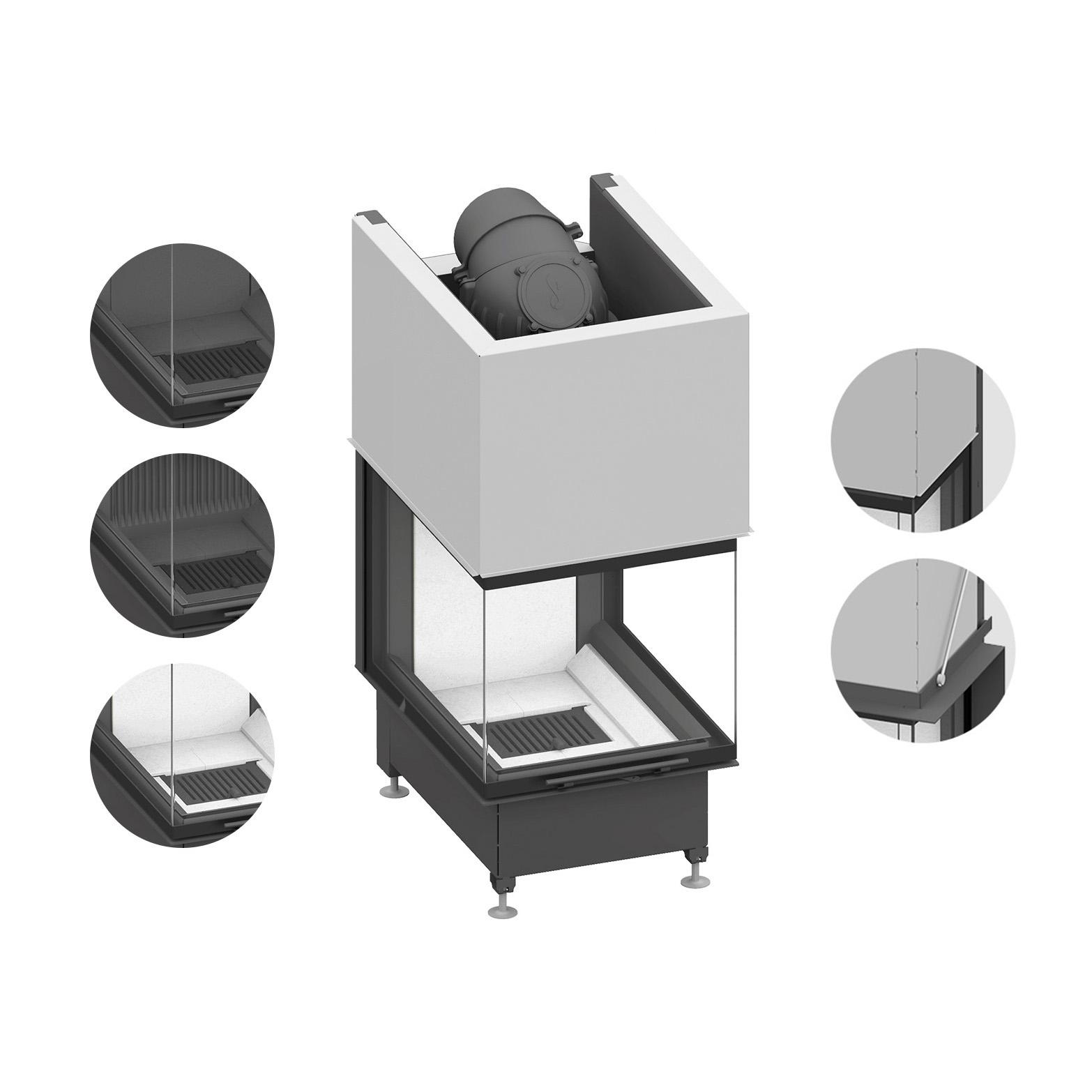 Kamineinsatz Schmid Ekko U 55(67) h mit 9 kW