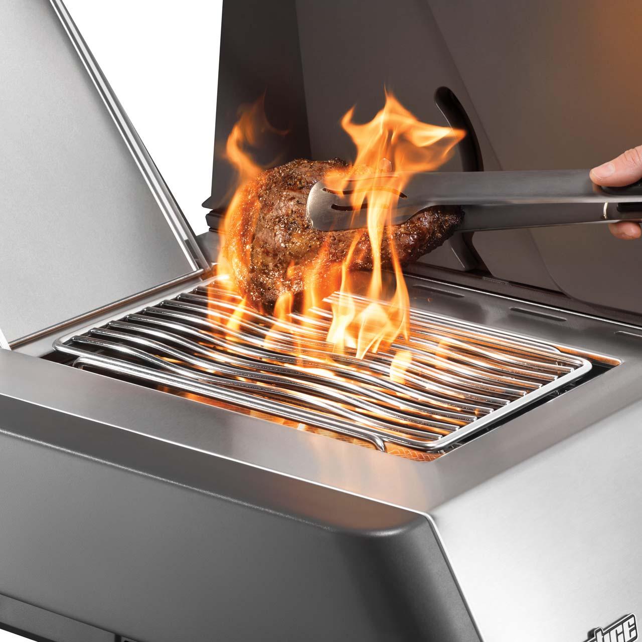 Gasgrill Napoleon Prestige 500 Edelstahl mit SIZZLE ZONE und Heckbrenner (2026) Bundle inkl. 2 Unterschränke