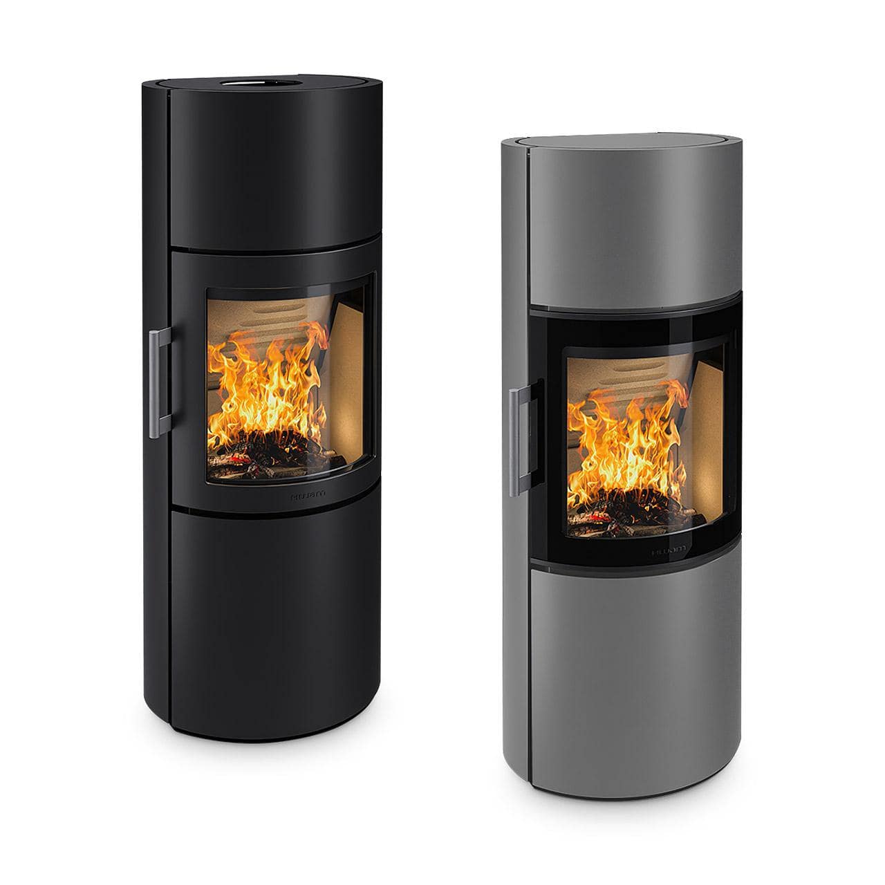 Kaminofen HWAM 3760 Autopilot 4,8 kW - Ausführung: HWAM 3760c, Abgang hinten, Grau