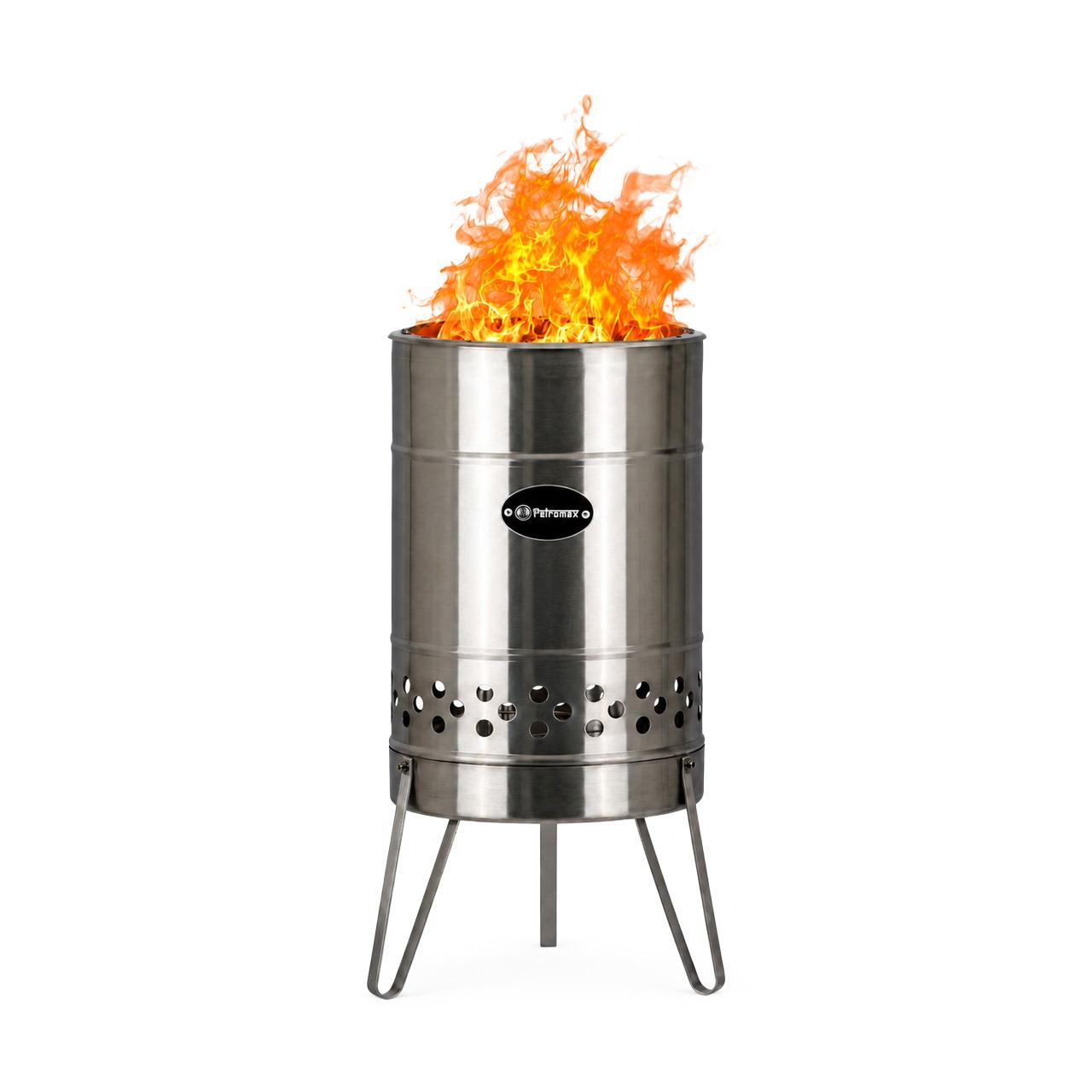 Feuertonne Petromax Pyron, Edelstahl Terrassenofen