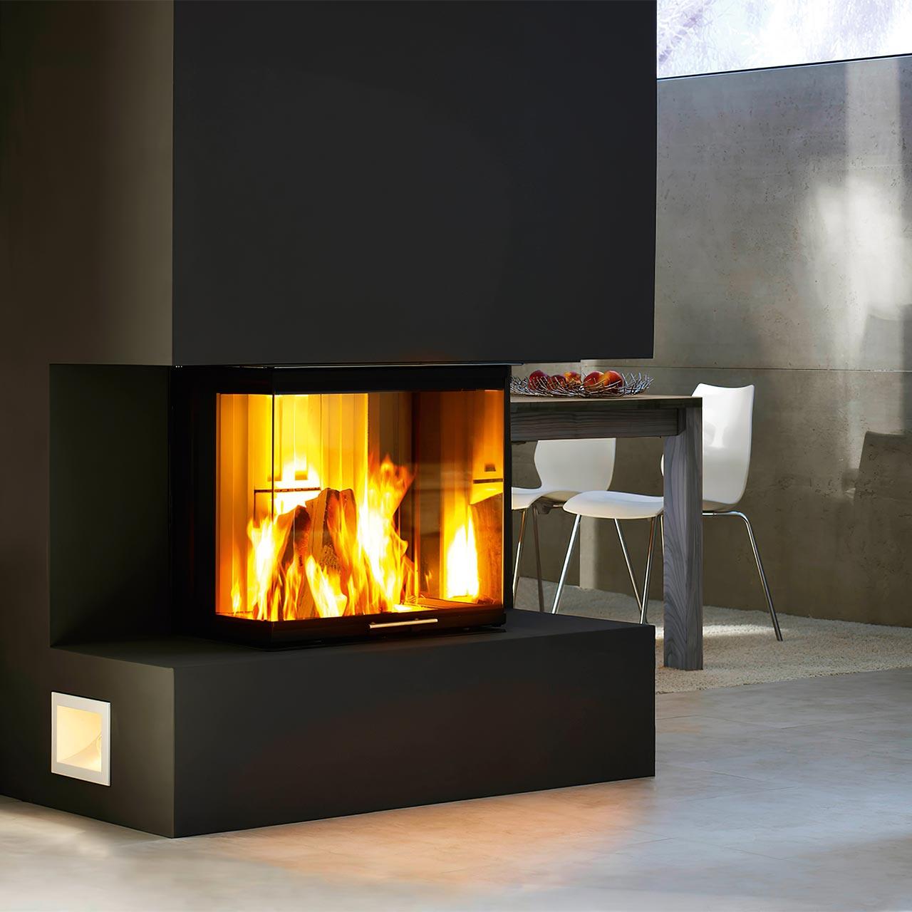 Kamineinsatz Spartherm Arte 3RL-60h 10 kW - Rauchrohrdurchmesser: 250 mm - Feuerraumauskleidung: weiß