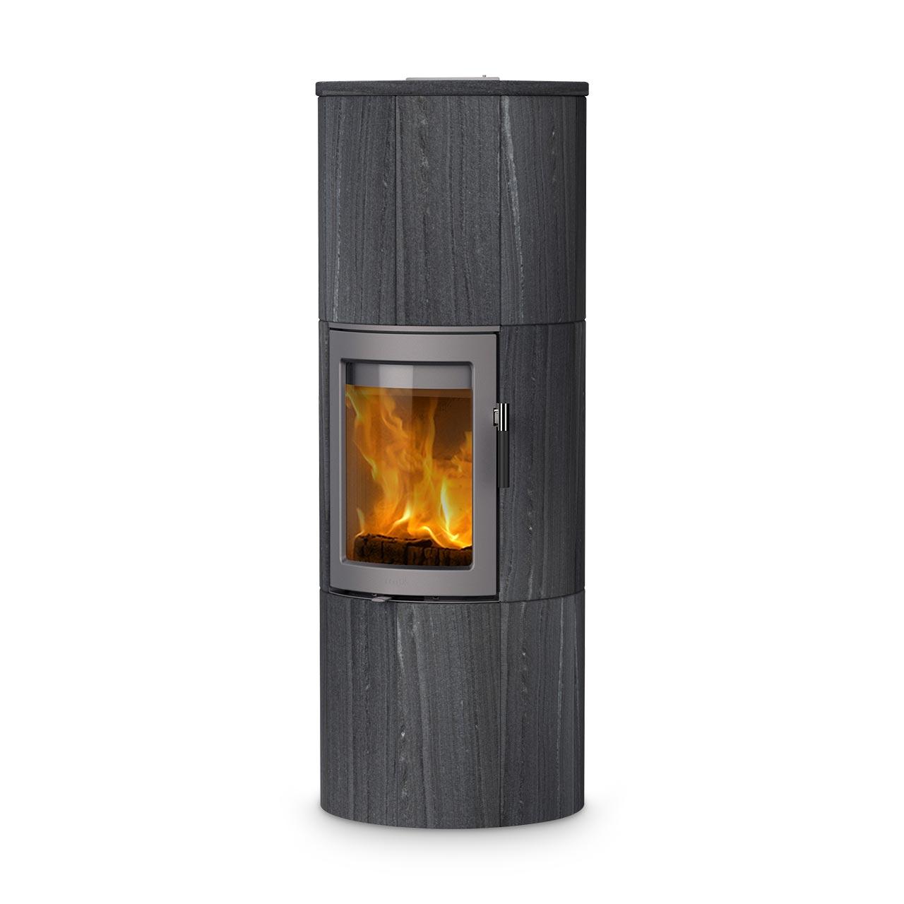 Speicherofen Lotus Maestro 152 Indian Night 2,4 / 6 kW - Ausführung: Lotus Maestro 152 Indian Night Tür Grau