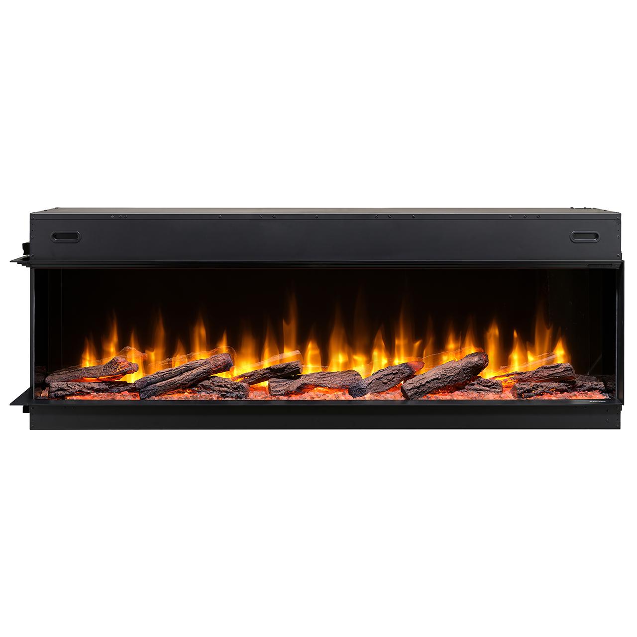 Dimplex Ignite Ultra 74 Elektrokamin - 3-seitiger Panorama-Einbau mit Optiflame-Technologie, App-Steuerung und Soundeffekt
