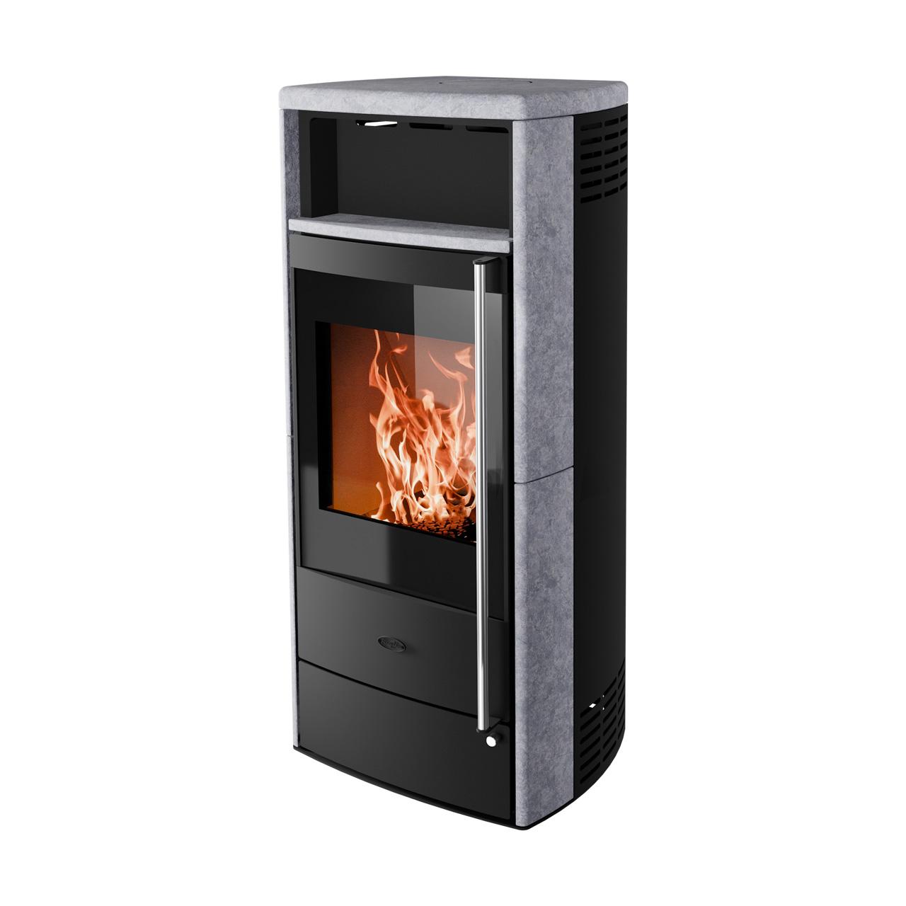 Dauerbrandofen Fireplace Teramo RLU Speckstein 6 kW