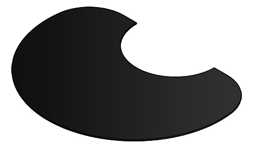 Glas Vorlegeplatte Schwarz