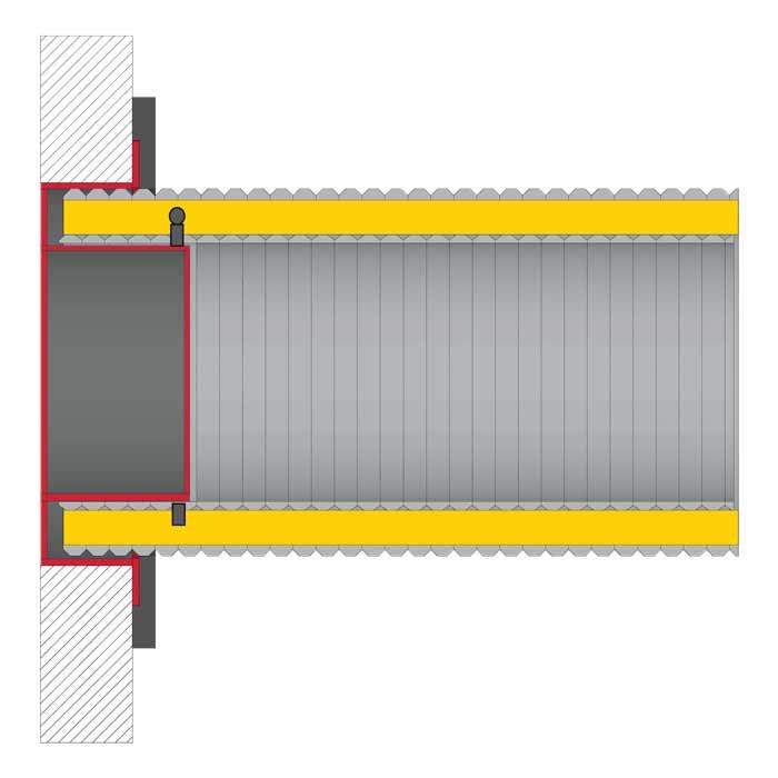 CB-Tec Anschlussstutzen DN 50 bis 200 mm LAS Ringspalt - Durchmesser: 150mm