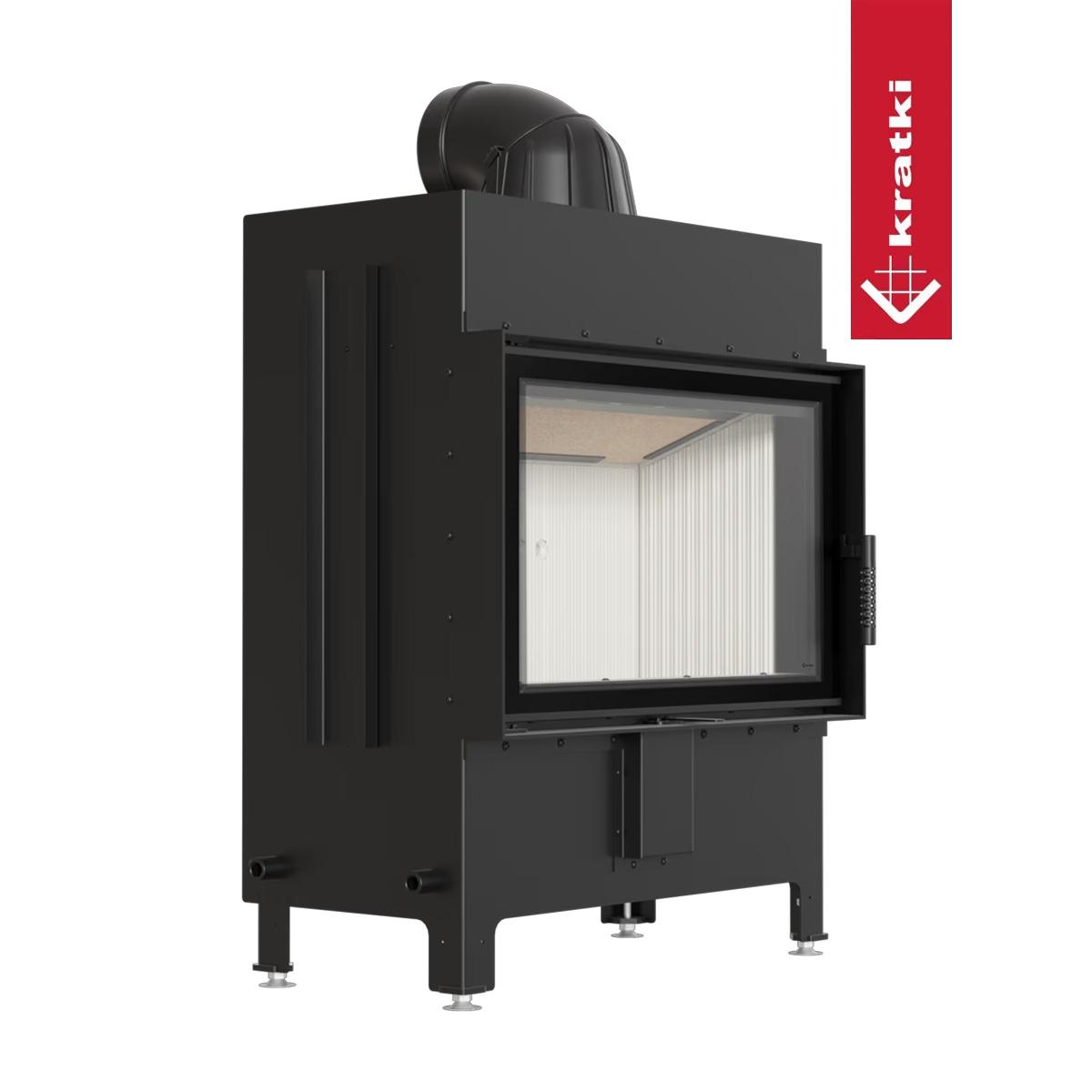 Kamineinsatz Kratki LUCY/14/NEW 14 kW - Feuerraumauskleidung: weiß - Tür selbstschließend: nein