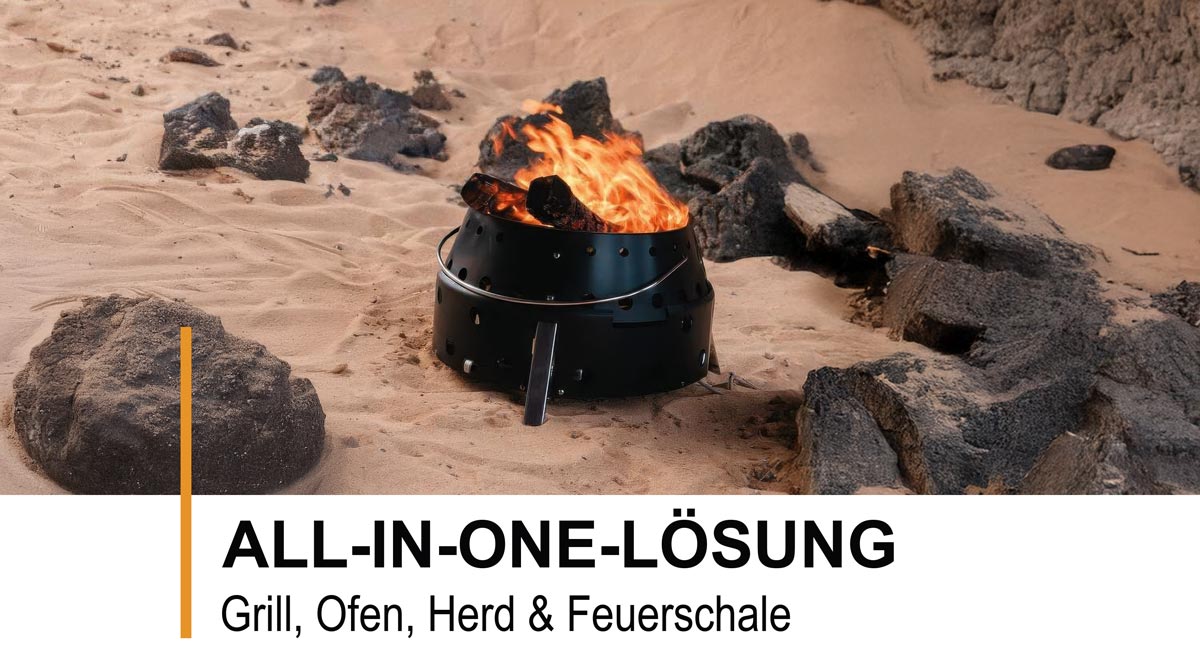 Anwendungsbeispiel, Terrassenofen Petromax Atago Black Edition