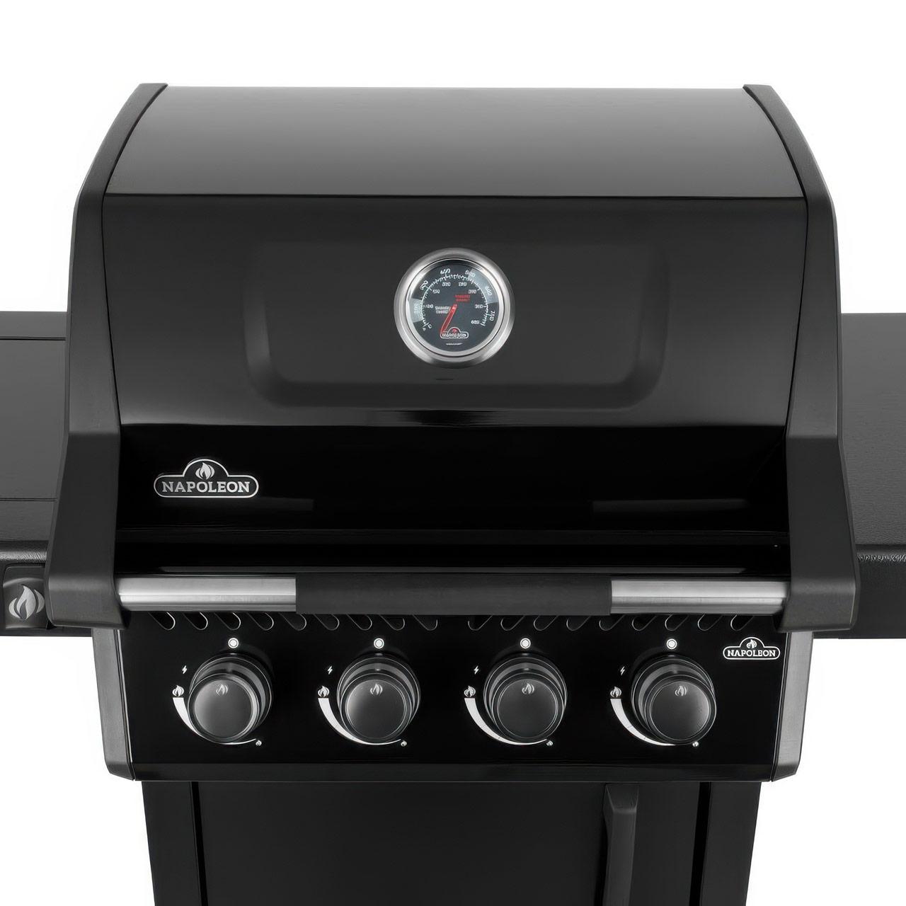Gasgrill Napoleon Freestyle PRO 425 Schwarz mit Infrarot-Seitenbrenner - 50 Jahre Napoleon Sommer Aktion