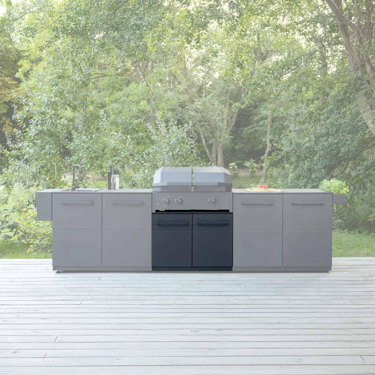 Outdoorküche Cozze Elements Außenküche 90 Türmodul niedrig inkl. Arbeitsplatte