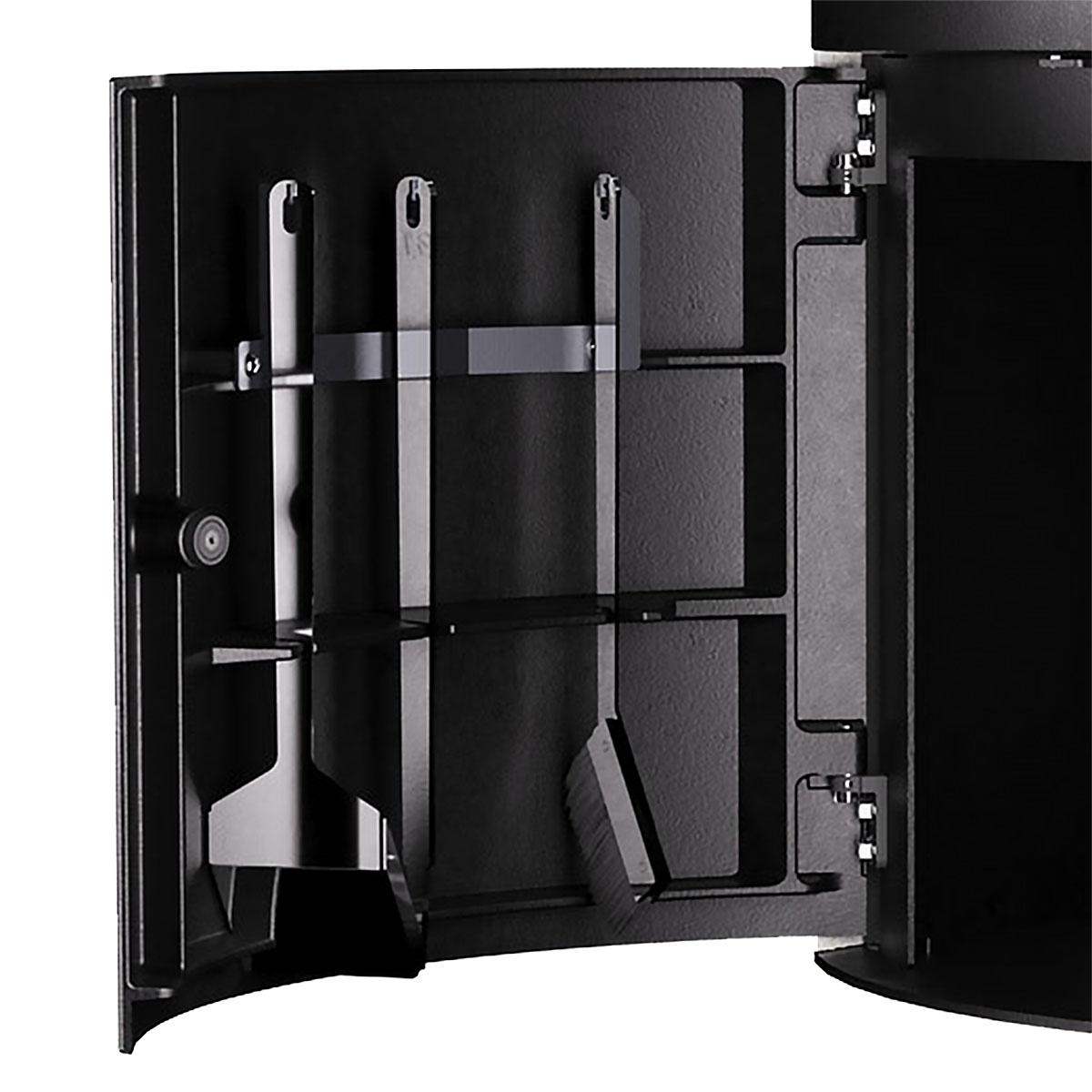 Kaminofen Vaio IQ 33 Naturstein Sondermodell inkl. Design-Kaminbesteck - Ausführung: Vaio IQ 33 Naturstein, Beige Matera, 1 Topplatte