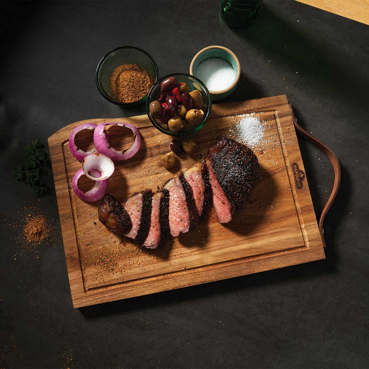 Grillzubehör Napoleon Premium Schneidebrett inkl. PRO Chef Messer