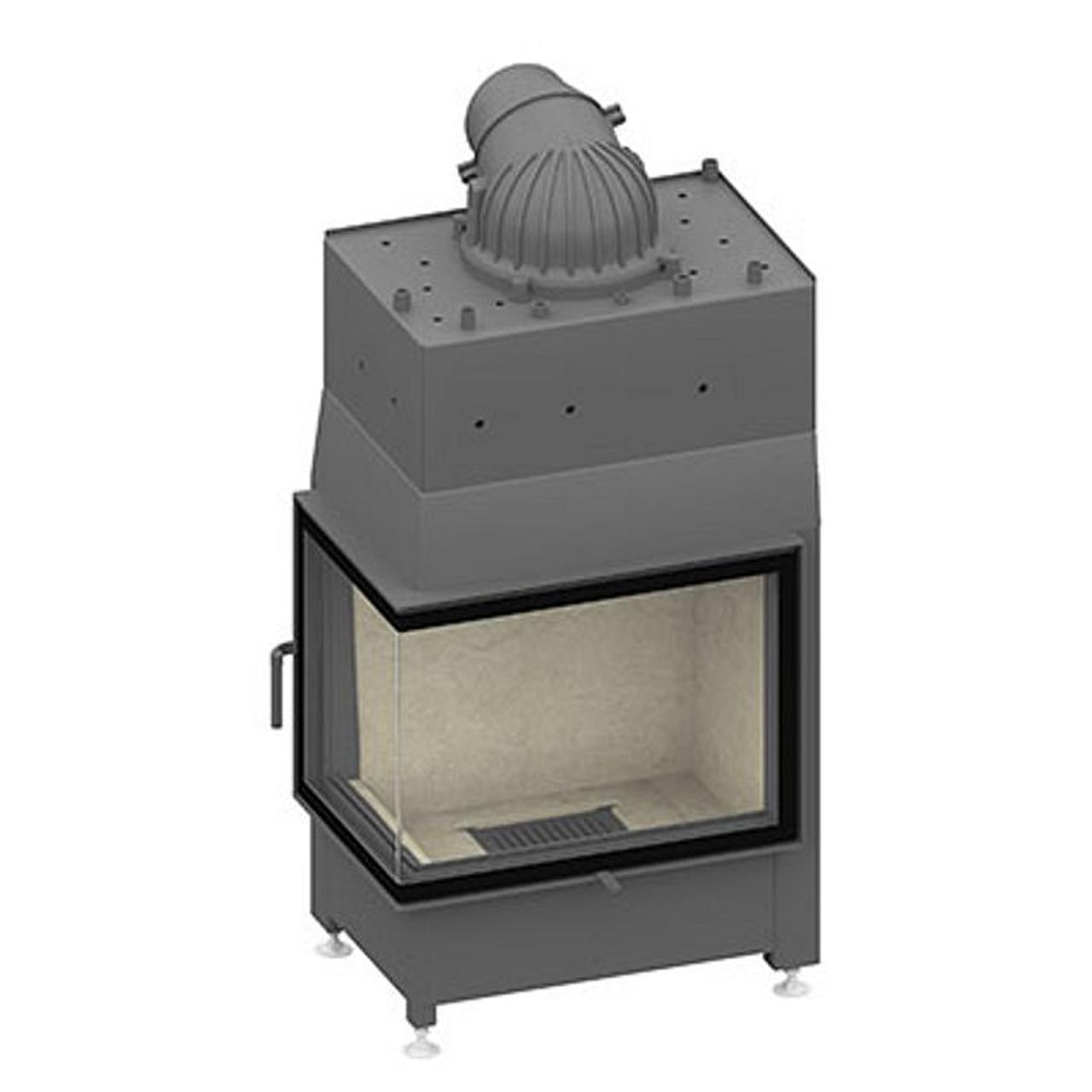 Wassergeführter Kamineinsatz Schmid Ekko W L 67(45)51s steglos 14,9 kW