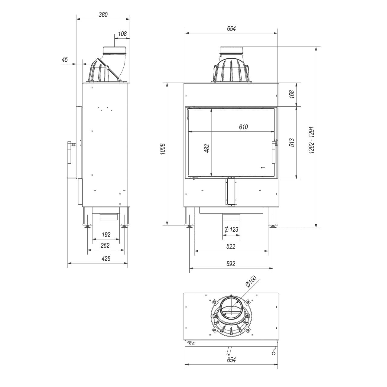 Kamineinsatz Kratki Lucy 12 Slim 8 kW