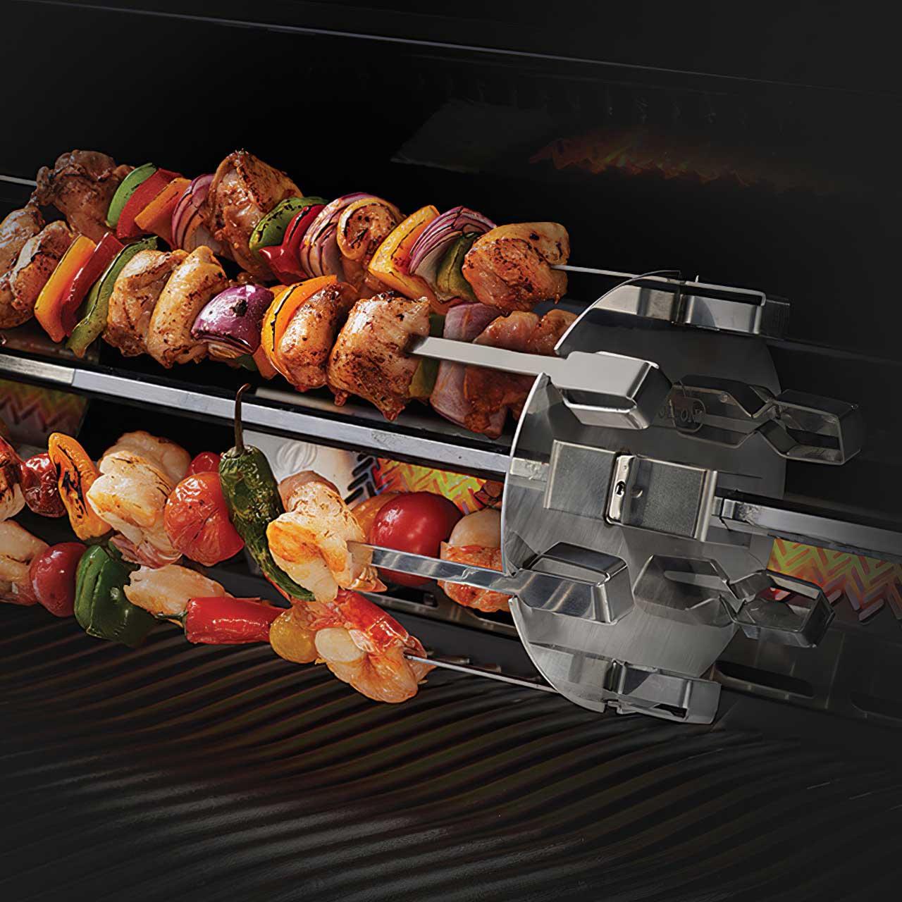 Grillzubehör Napoleon Edelstahl Schaschlik-Set für Drehspieß mit 6 Spießen
