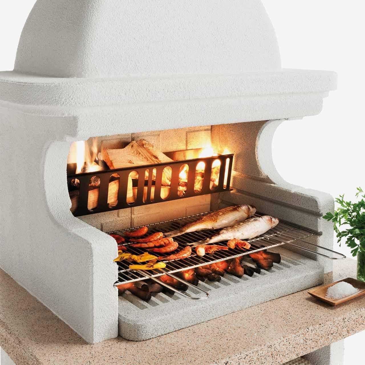 Gartengrill Palazzetti Andros 3 - Ausführung: Abstellfläche rot
