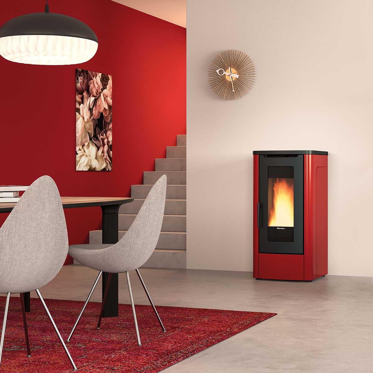 Pelletofen Extraflame Dahiana Plus VFS mit 10 kW - Verkleidung: bronze