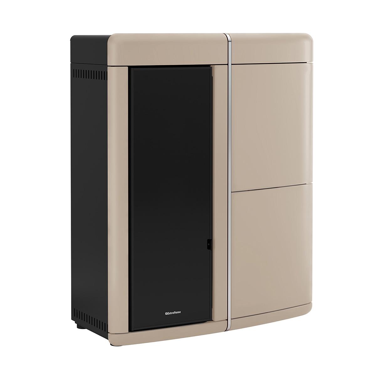 Pelletofen wasserführend Extraflame Evolution Line Evelyne Idro 2.0 mit 18 kW - Verkleidung: taupe