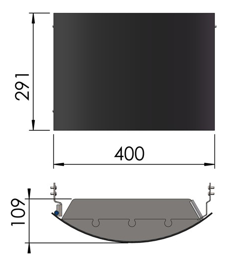 Holzfachtür (schwarz)