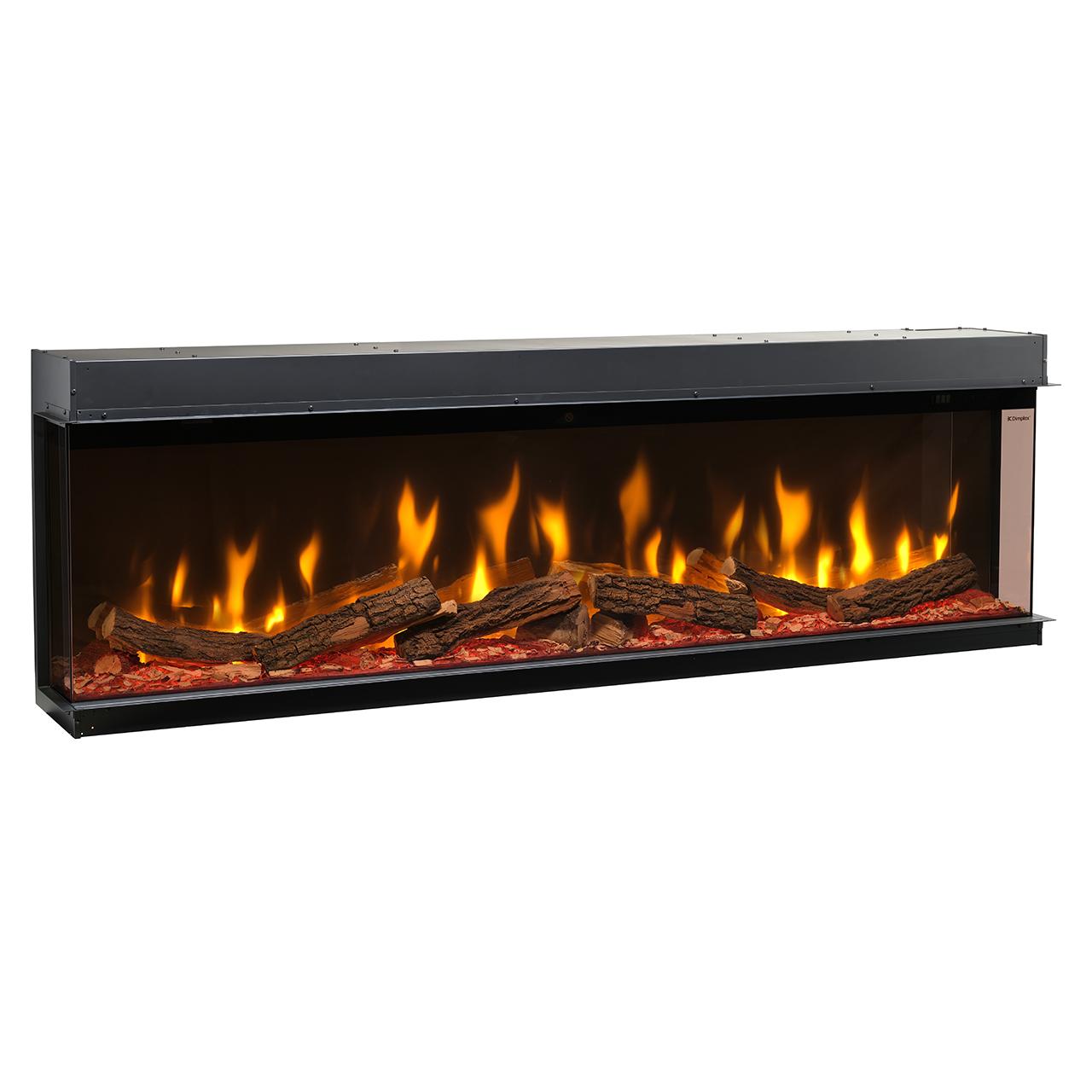 Dimplex Ignite Bold 74 Elektrokamin - Panorama-Design mit 3-seitiger Installation, App-Steuerung & Optiflame-Technologie
