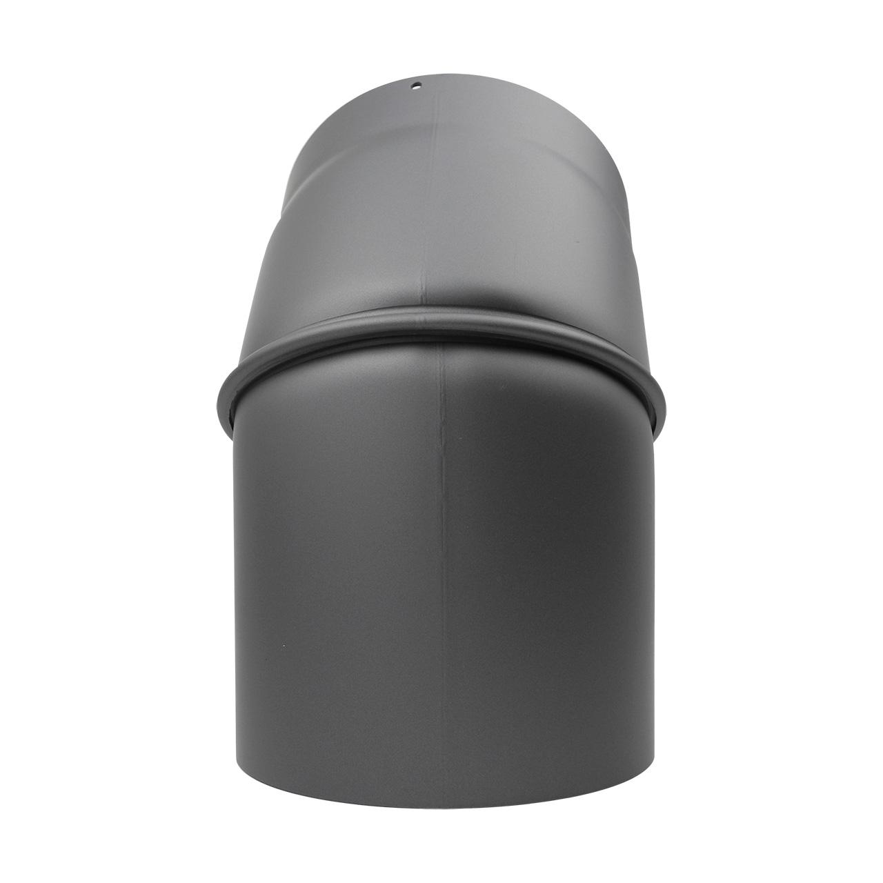 Ofenrohr Bogen 2tlg. verstellbar DN 130 mm 45° Gussgrau
