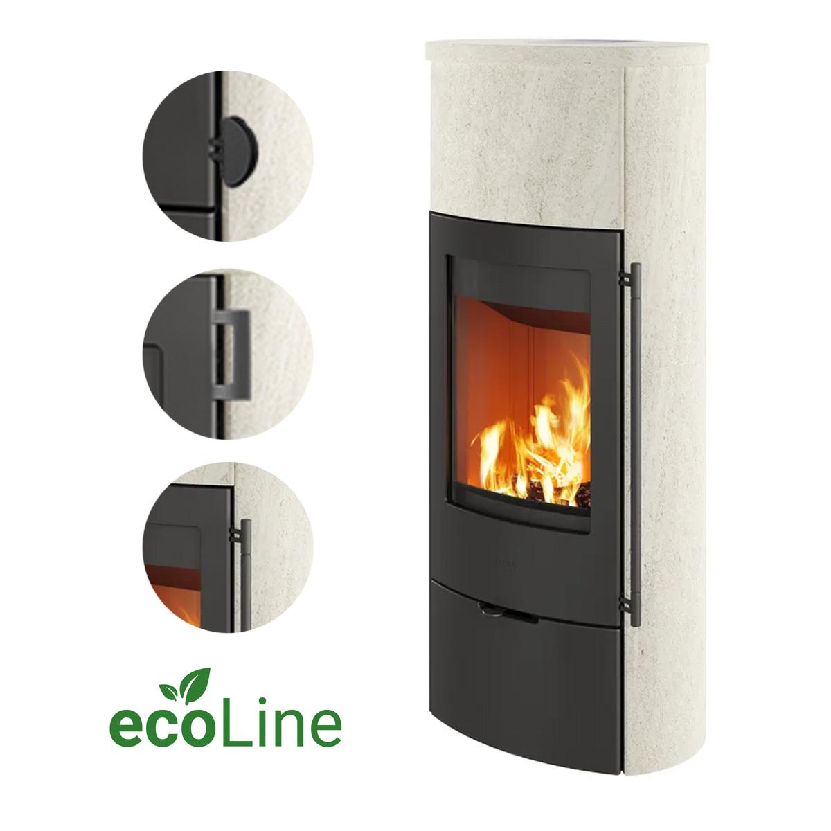 Kaminofen Lotus Jubilee 25M Limestone ecoLine 7,2 kW inkl. Wärmespeicher