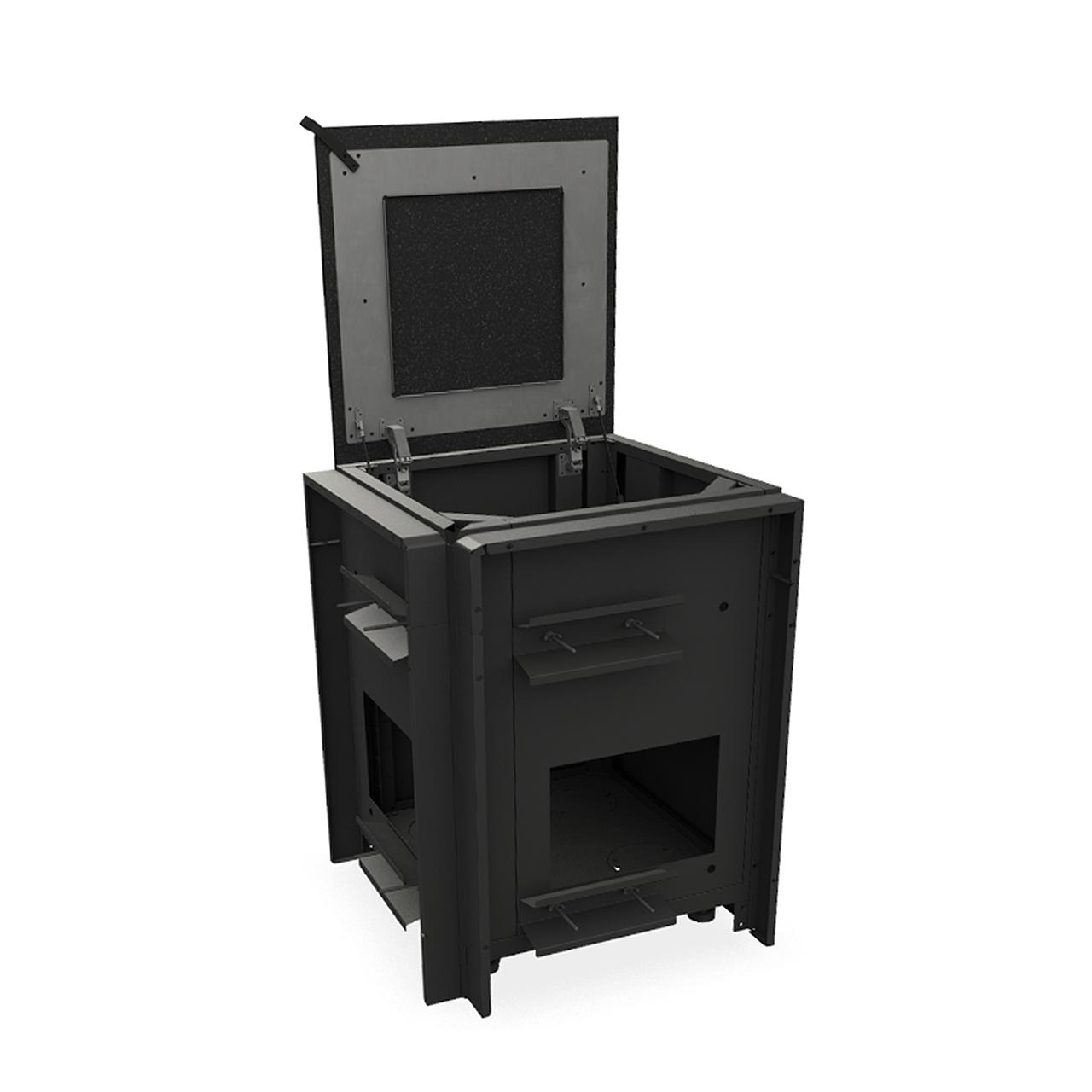 Outdoorküche Outdoorchef Heat X-415 L-Form inkl. Spüle, 3-Schubladenmodul, Schrankmodul & Eckmodul - Arbeitsplatte: Granit