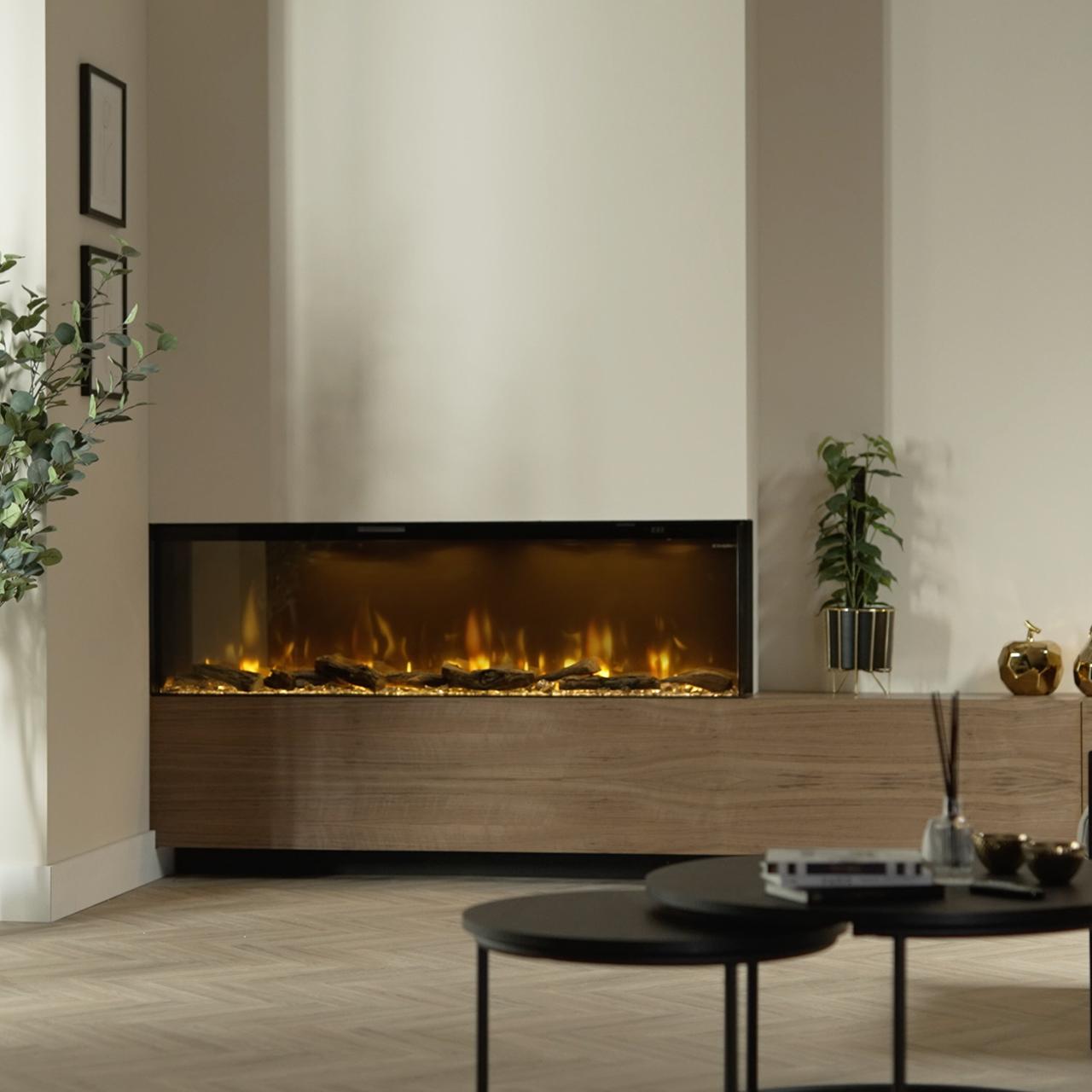 Dimplex Ignite Bold 74 Elektrokamin - Panorama-Design mit 3-seitiger Installation, App-Steuerung & Optiflame-Technologie