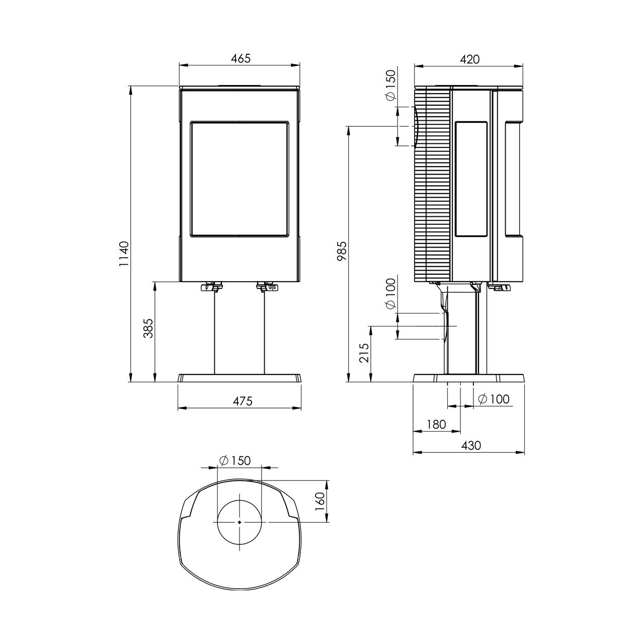 Kaminofen Dovre Astro 4, 8 kW
