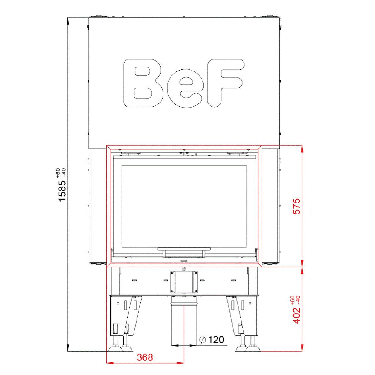 Kamineinsatz BeF Feel V 7 7 kW