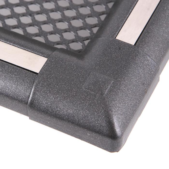 Warmluftgitter 20x20 cm Kamin Lüftungsgitter Ofen Gitter Graphit Inox