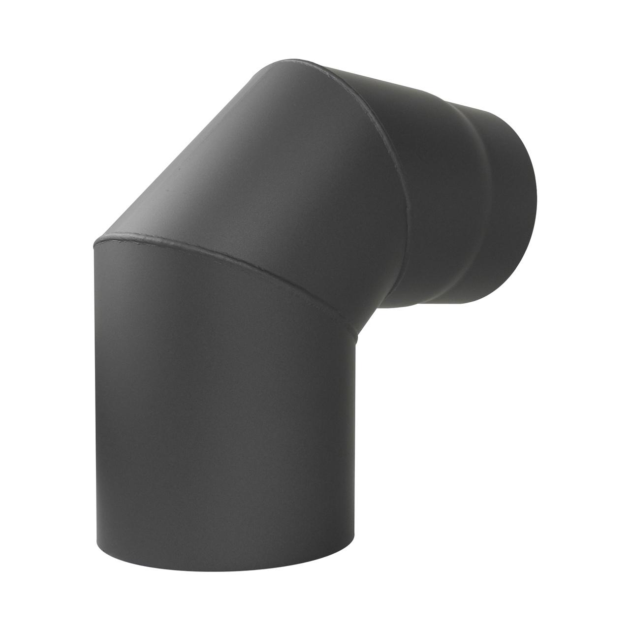 Ofenrohr Bogen 3tlg. starr DN 120 mm 90° Gussgrau