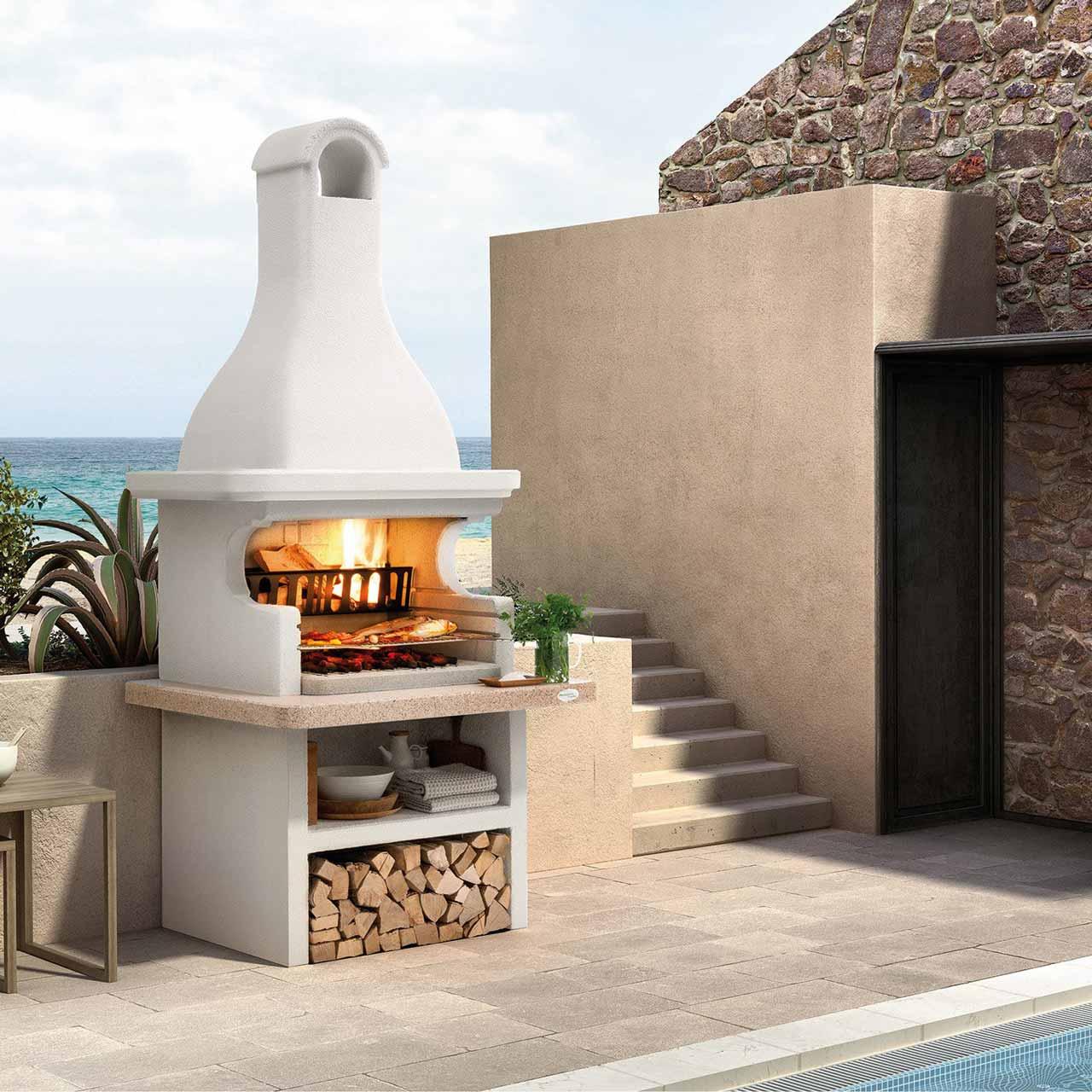 Gartengrill Palazzetti Andros 3 - Ausführung: Abstellfläche rot