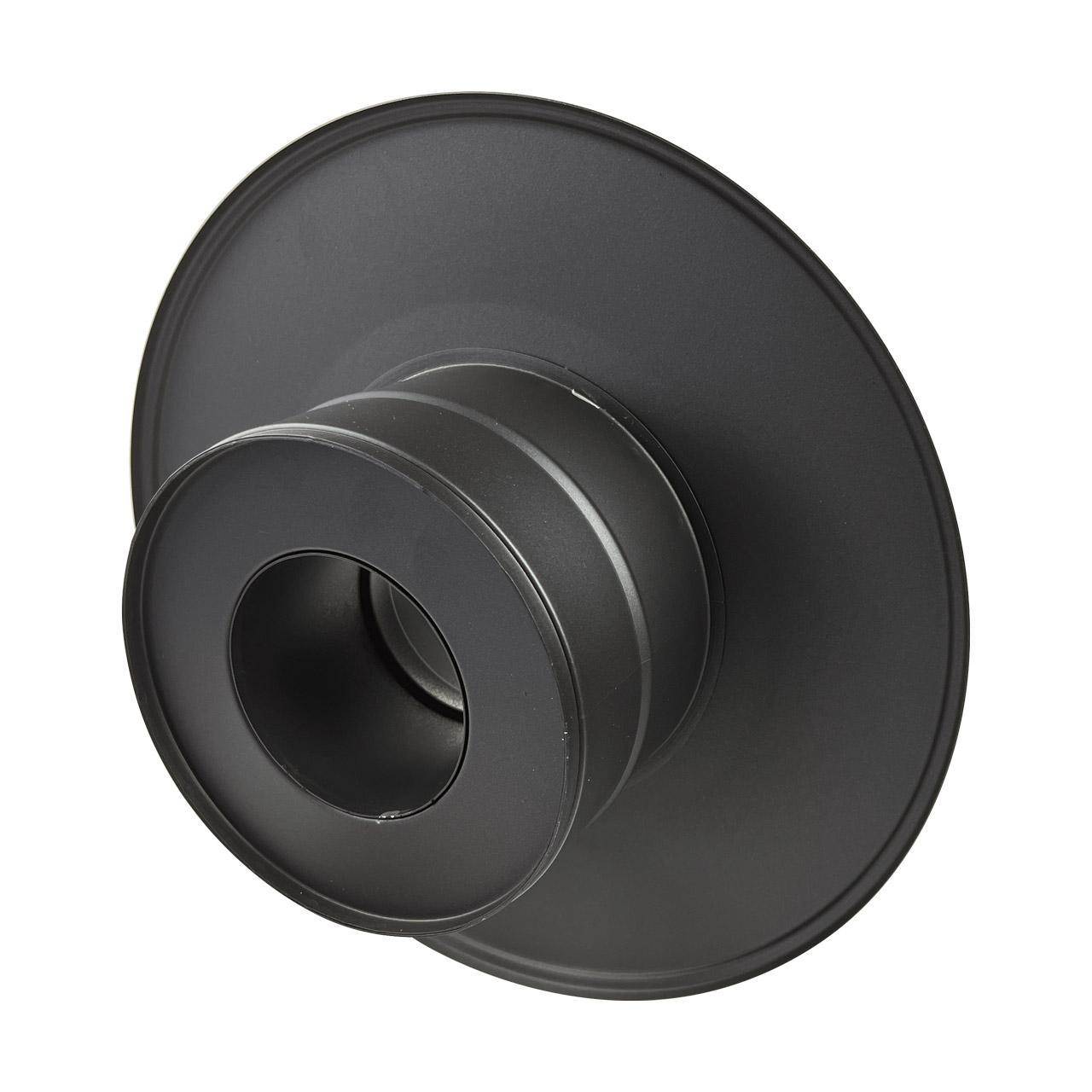 Doppelwandiges Pelletofenrohr Wandfutter mit Rosette DN 80 mm Schwarz