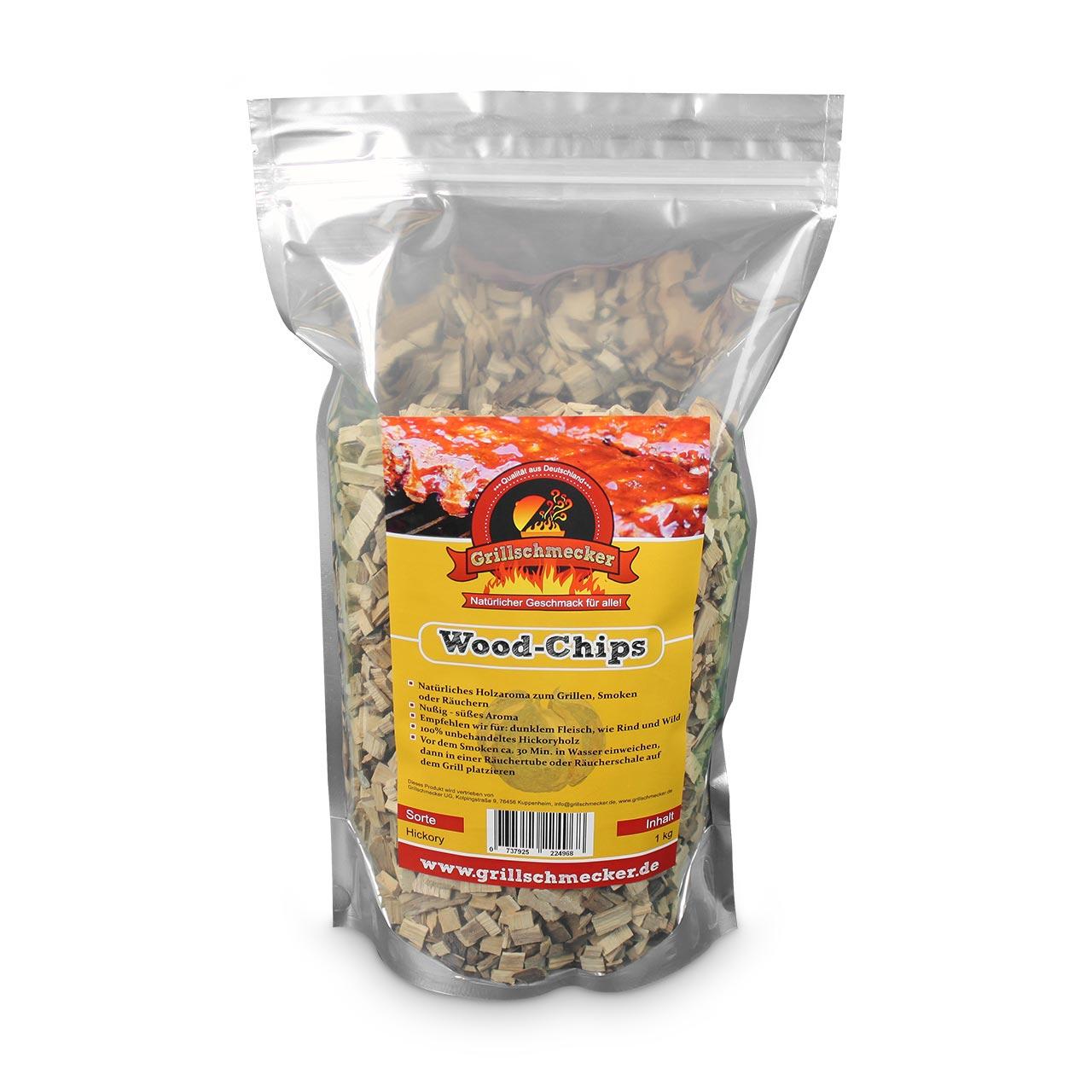 Holz Räucherchips Grillschmecker Hickory 1 kg Woodchips