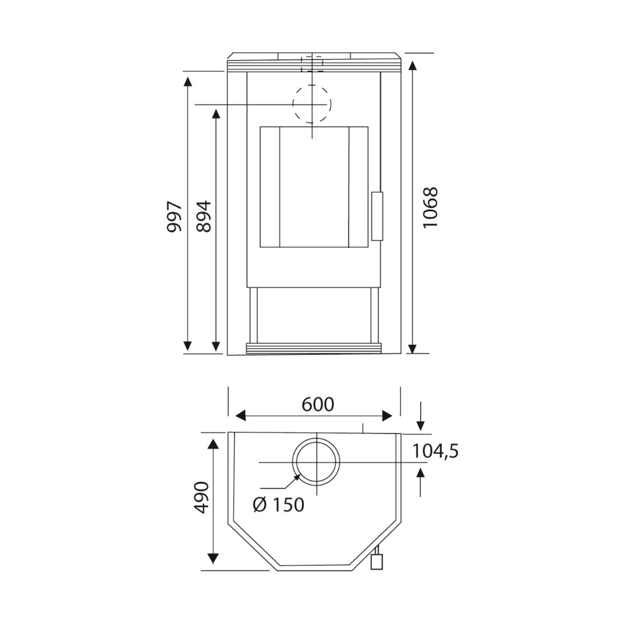 Kaminofen Wamsler Ugnis Naturstein 6/8 kW - Ausführung: Leistung 6 kW