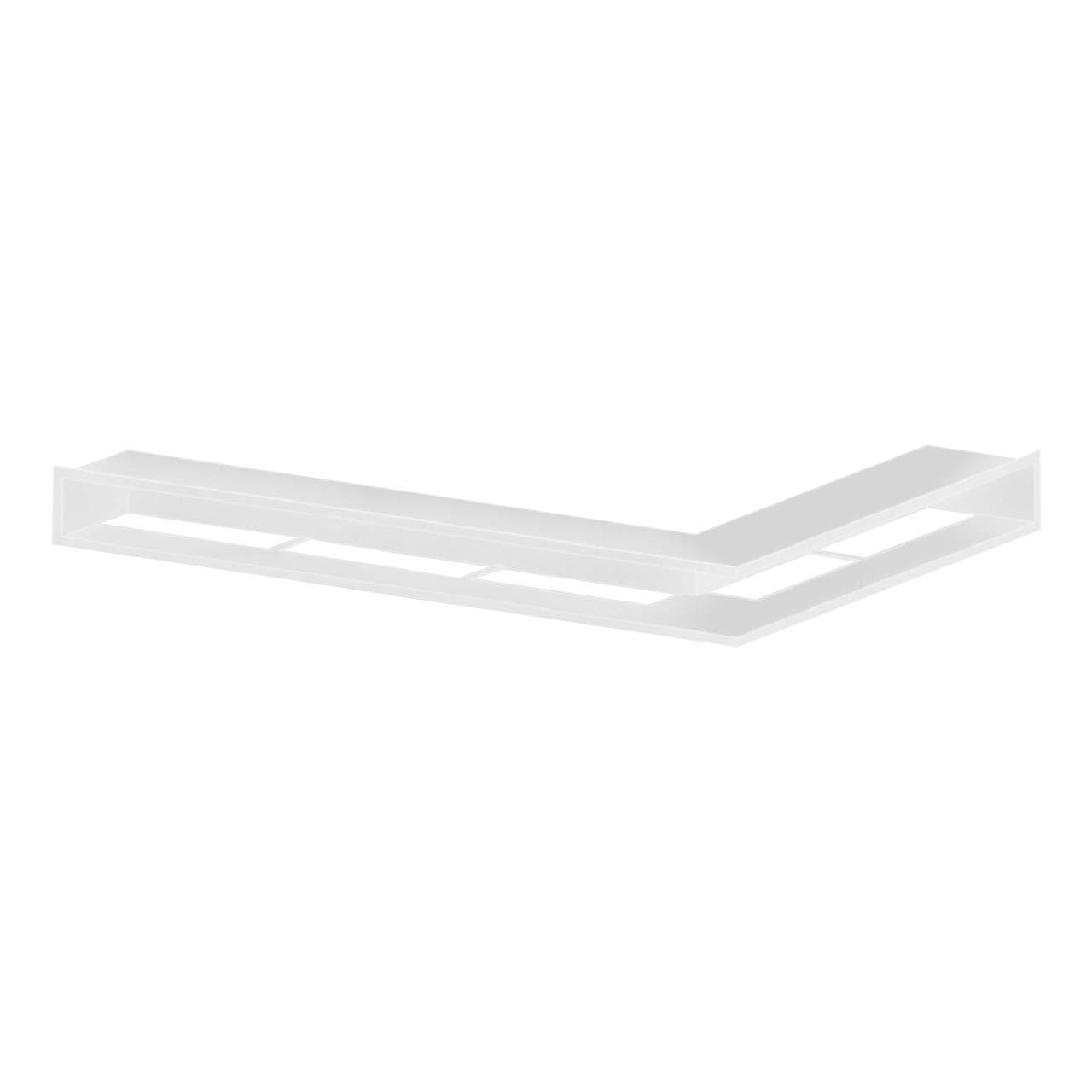 Kaminluftleiste CB-Tec Eckluftleiste ungleichschenklig Weiß - Ausführung: 44x82 cm, Rechts, Warmluft