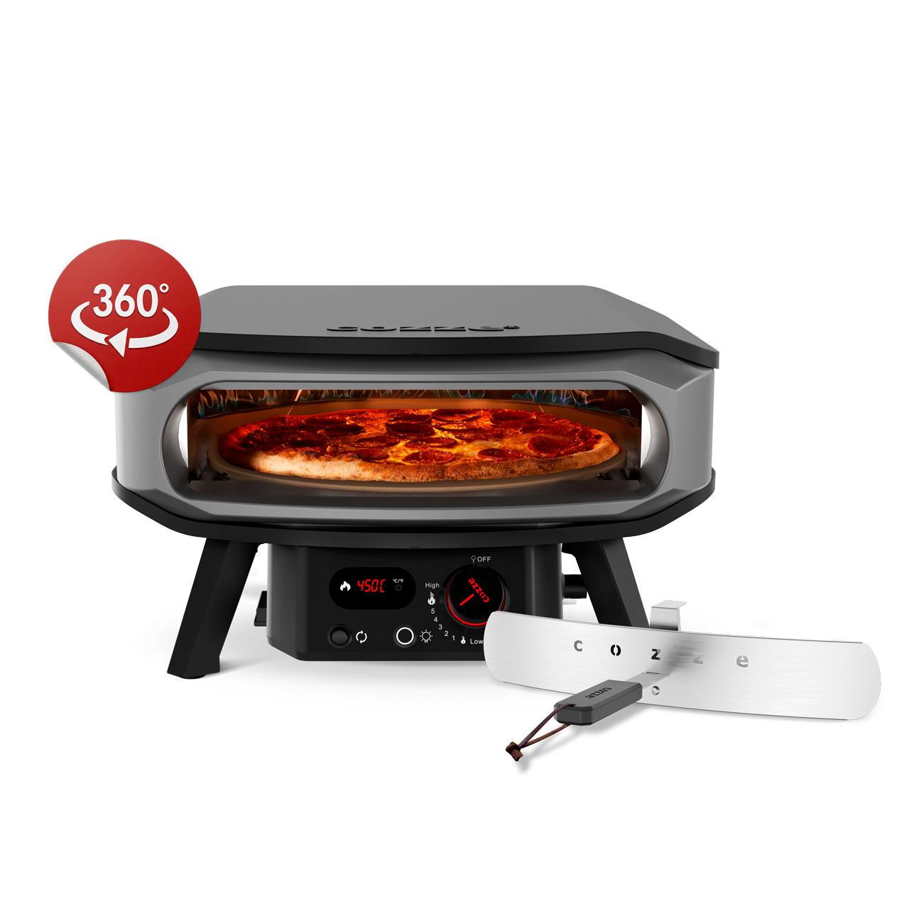 Gas Pizzaofen Cozze 17 Zoll Premium Rotate 50 mbar, inkl. drehbarem Pizzastein & Hitzeschild